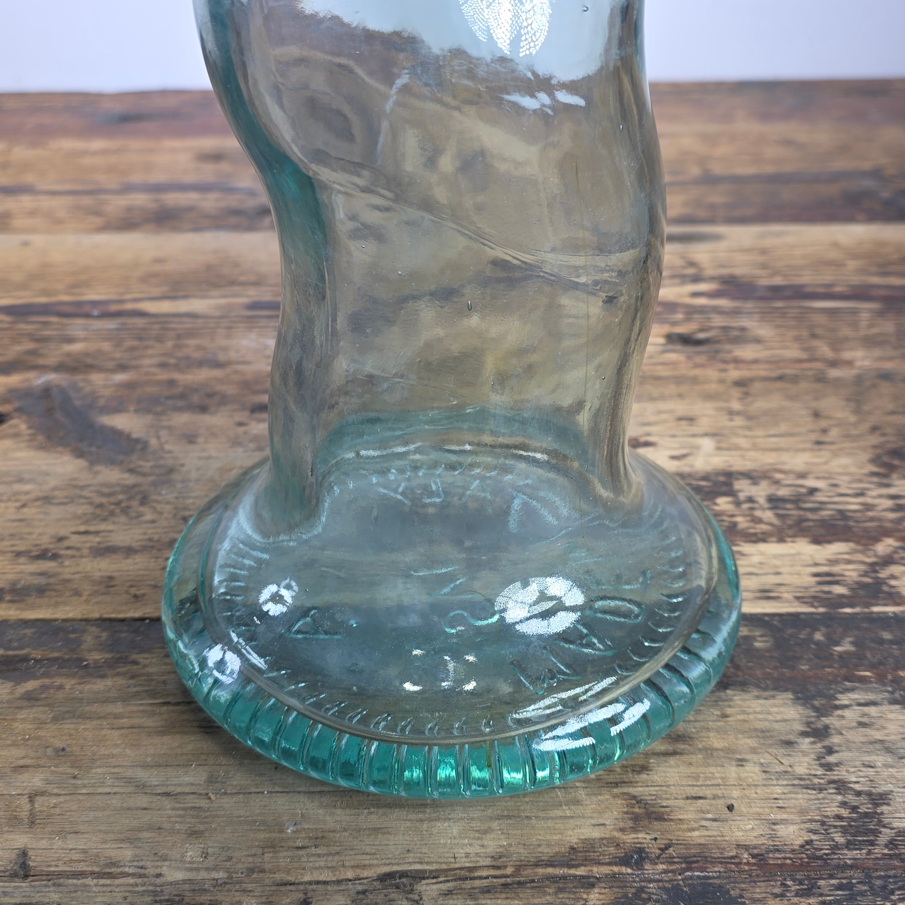 Vintage Vetreria Etrusca Italy Tall Twist Glass Floor Vase 23" SVE Recycled