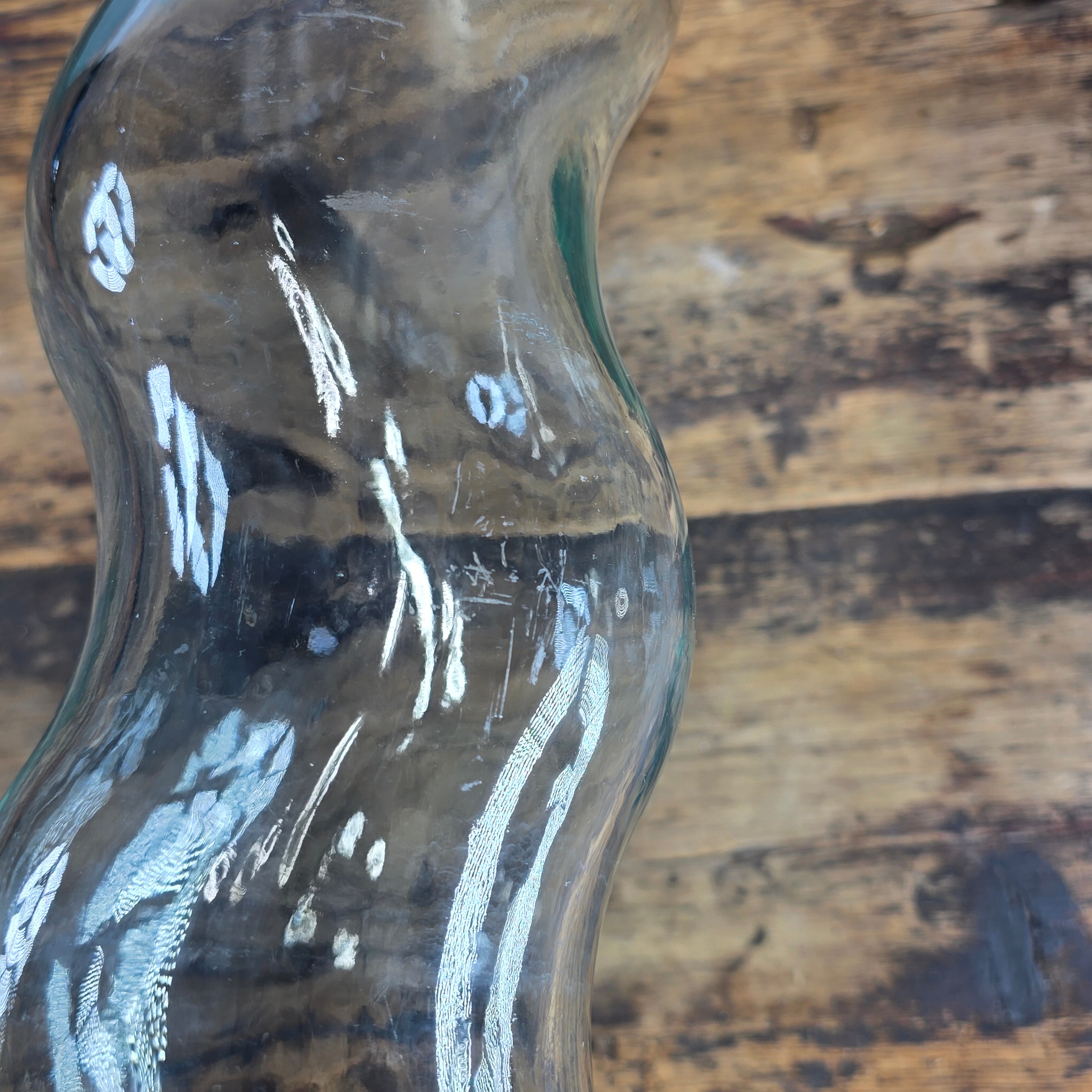 Vintage Vetreria Etrusca Italy Tall Twist Glass Floor Vase 23" SVE Recycled