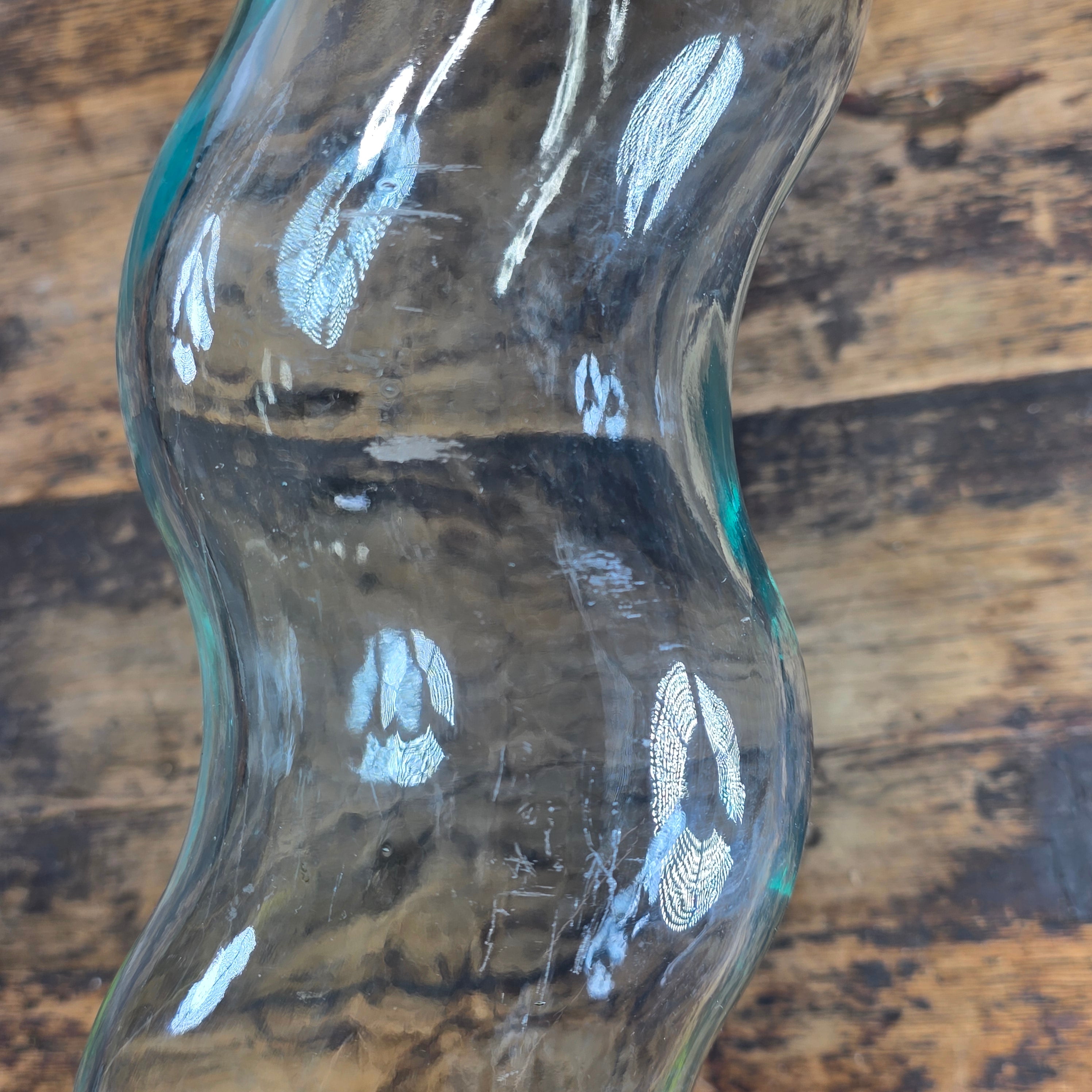 Vintage Vetreria Etrusca Italy Tall Twist Glass Floor Vase 23" SVE Recycled