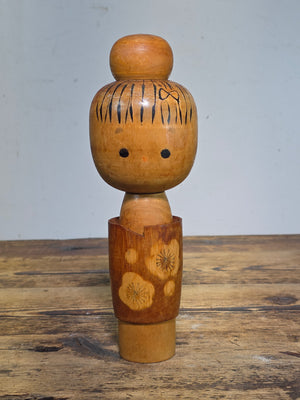 Vintage Masami Miyajima Sosaku Kokeshi Signed Disciple of Muhitsu Miyajima 9.5"