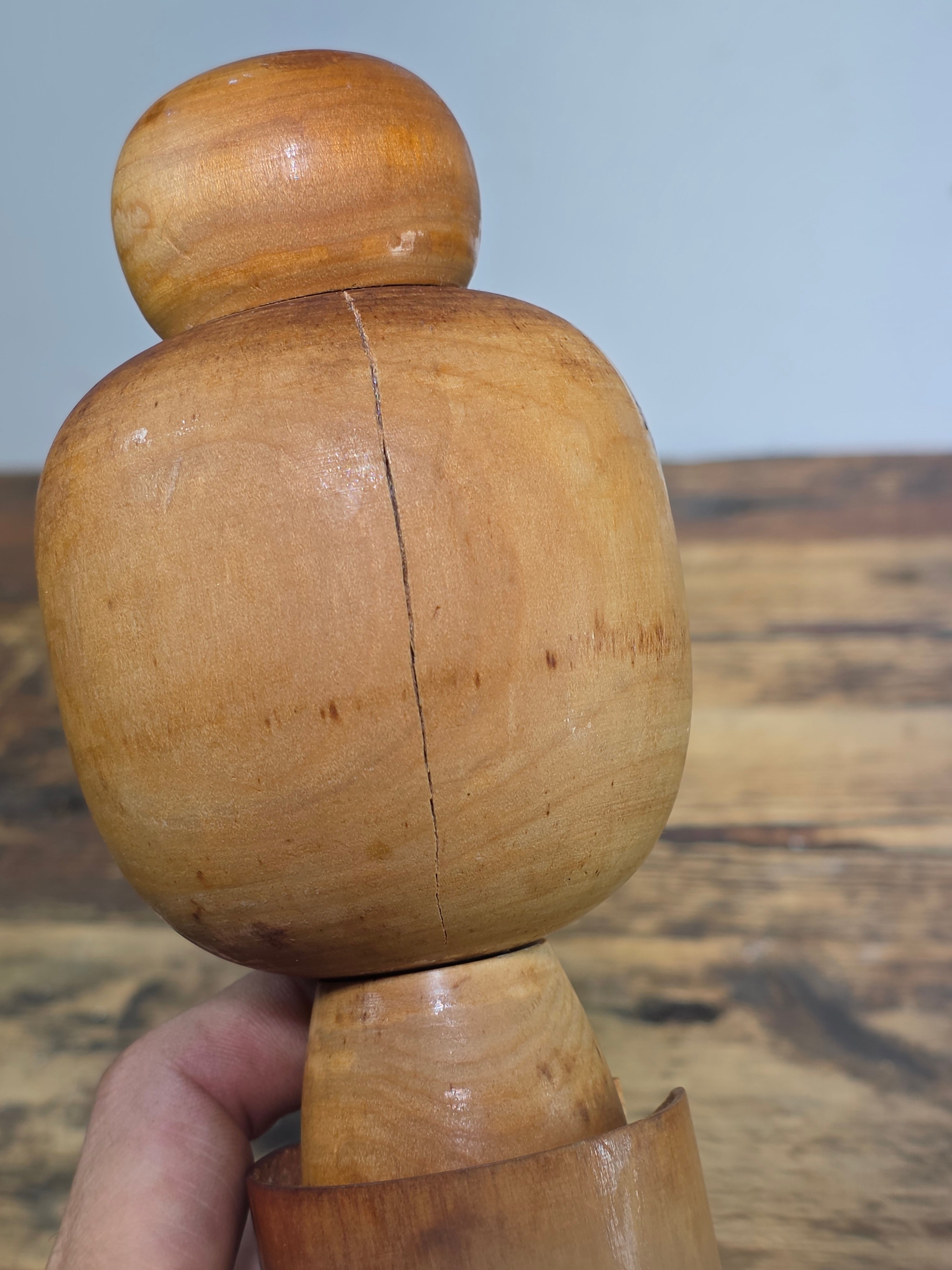 Vintage Masami Miyajima Sosaku Kokeshi Signed Disciple of Muhitsu Miyajima 9.5"