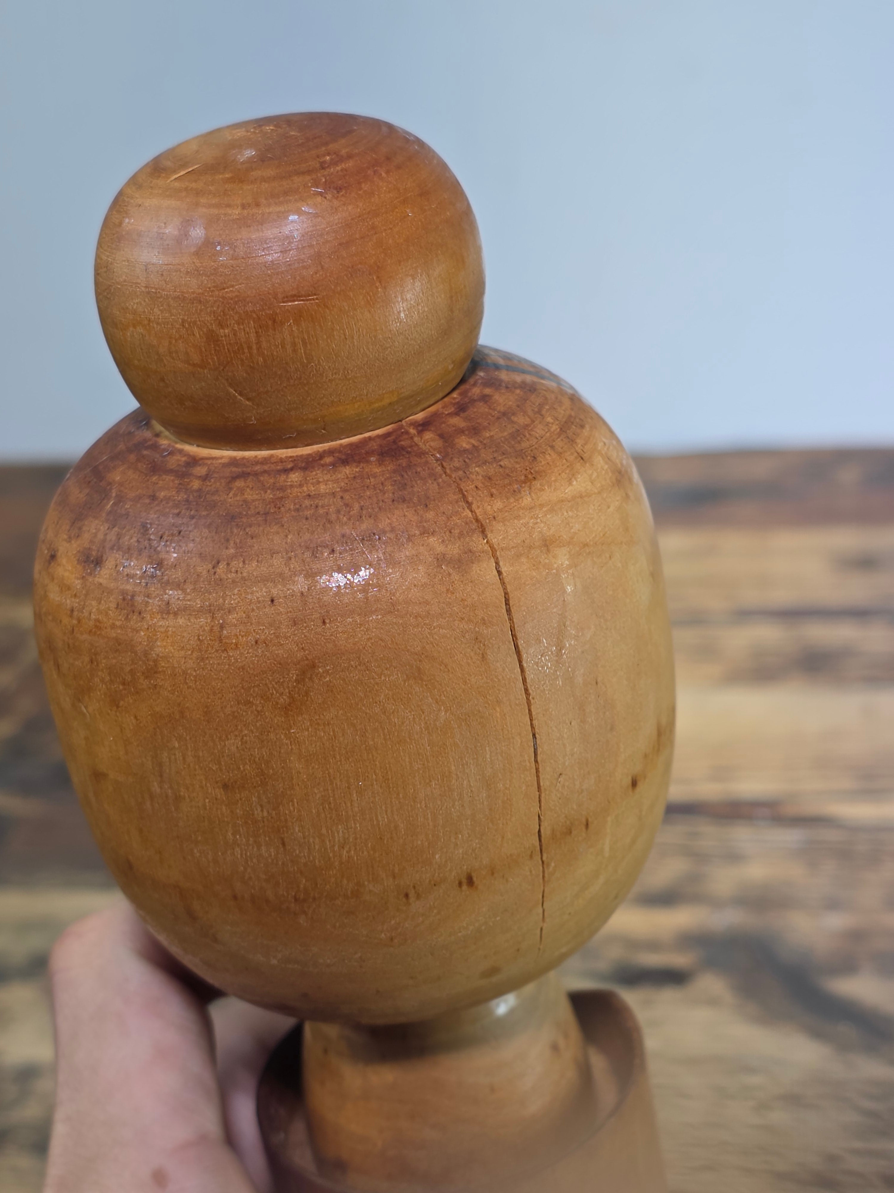 Vintage Masami Miyajima Sosaku Kokeshi Signed Disciple of Muhitsu Miyajima 9.5"