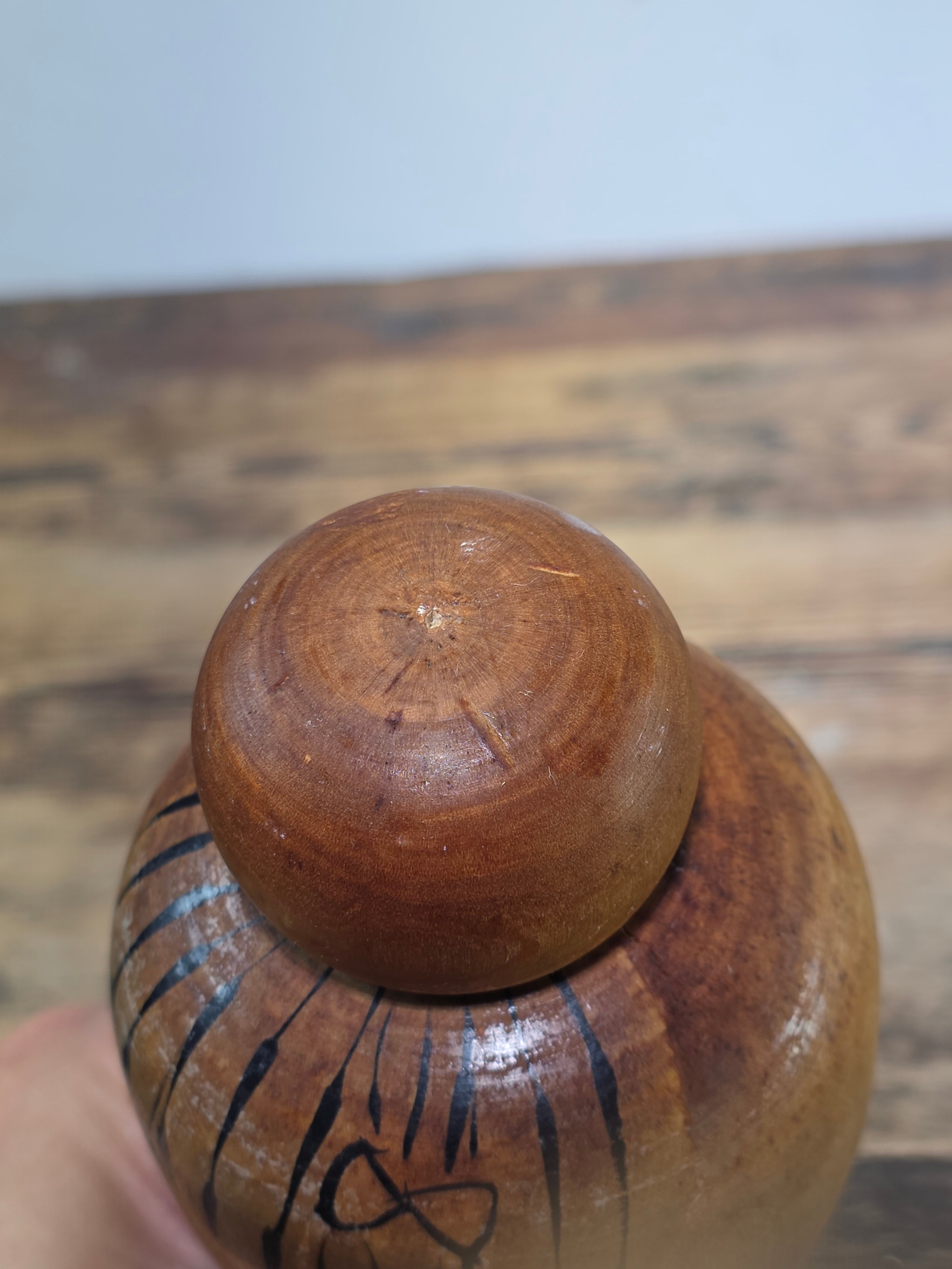 Vintage Masami Miyajima Sosaku Kokeshi Signed Disciple of Muhitsu Miyajima 9.5"