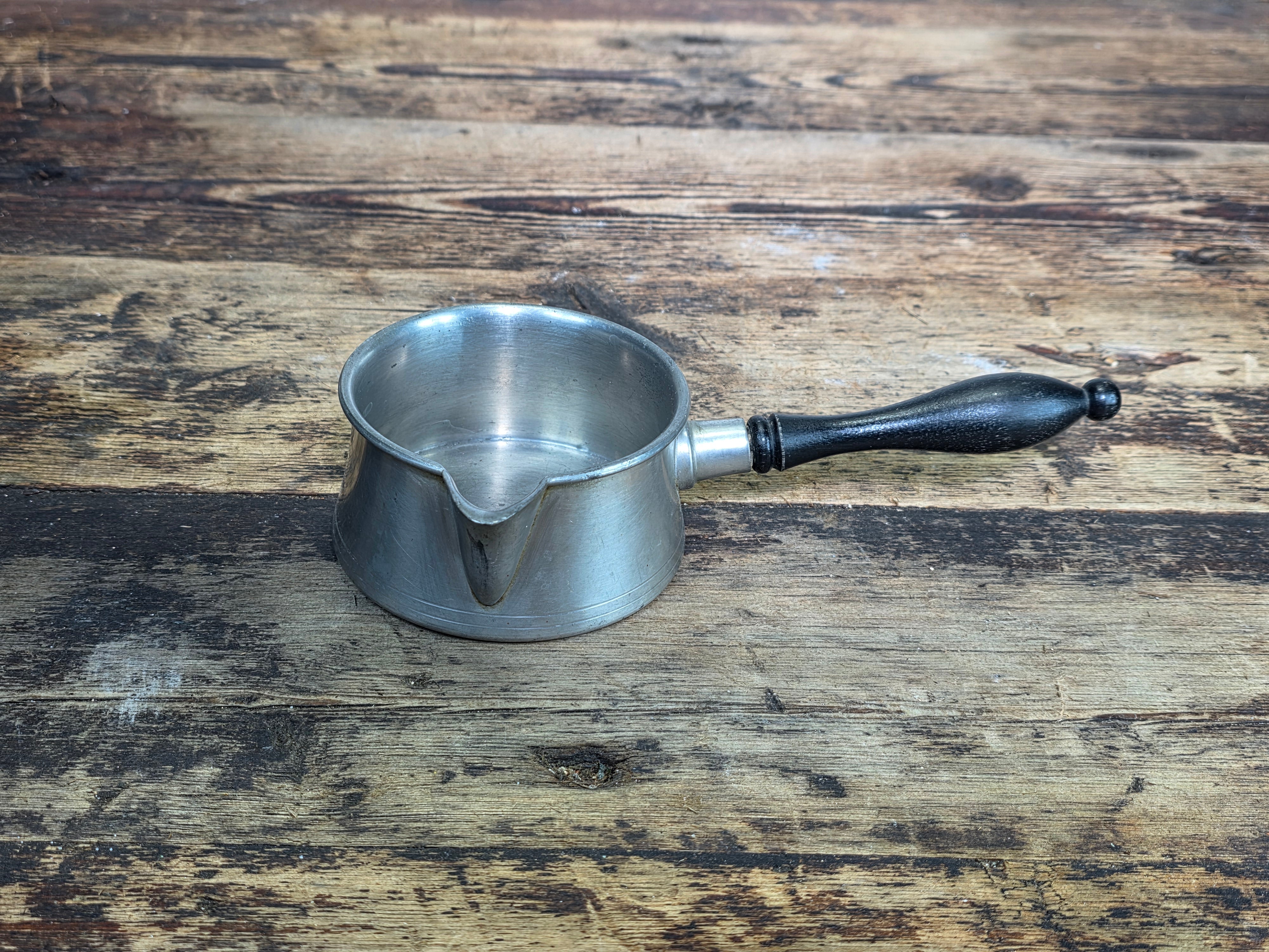 Vintage Woodbury Pewters Pipkin Sauce Pan ATC Hallmark American Pewter Guild 10oz
