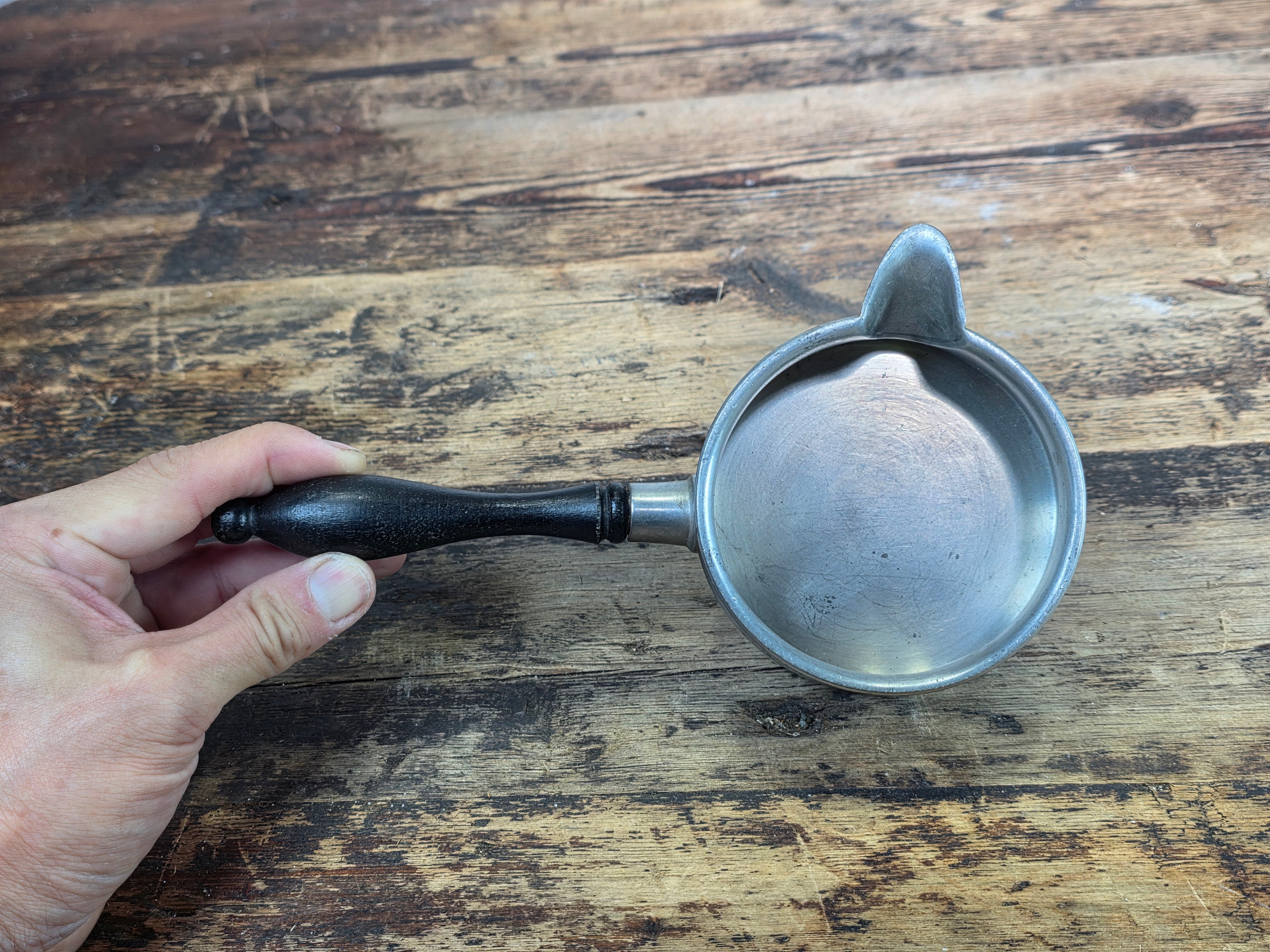 Vintage Woodbury Pewters Pipkin Sauce Pan ATC Hallmark American Pewter Guild 10oz