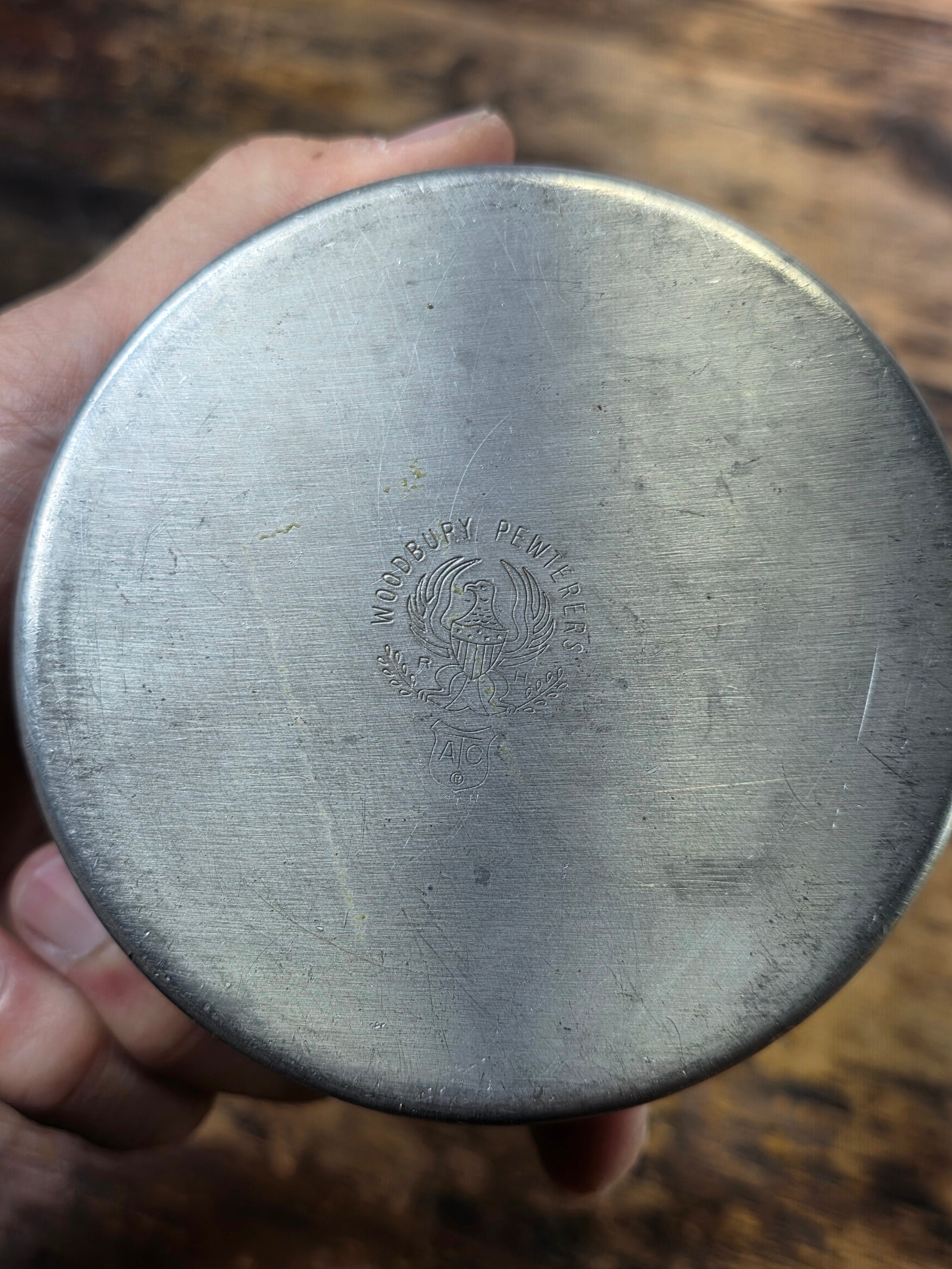 Vintage Woodbury Pewters Pipkin Sauce Pan ATC Hallmark American Pewter Guild 10oz