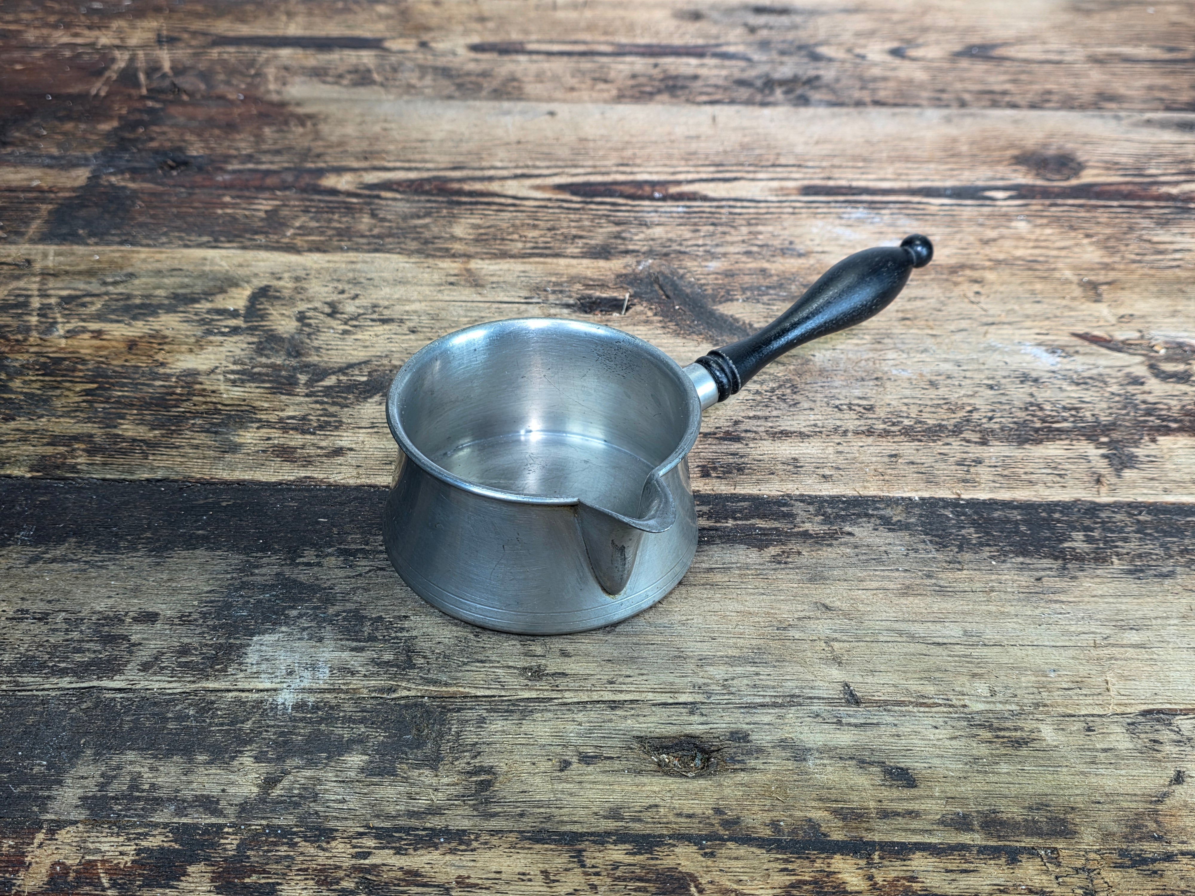 Vintage Woodbury Pewters Pipkin Sauce Pan ATC Hallmark American Pewter Guild 10oz