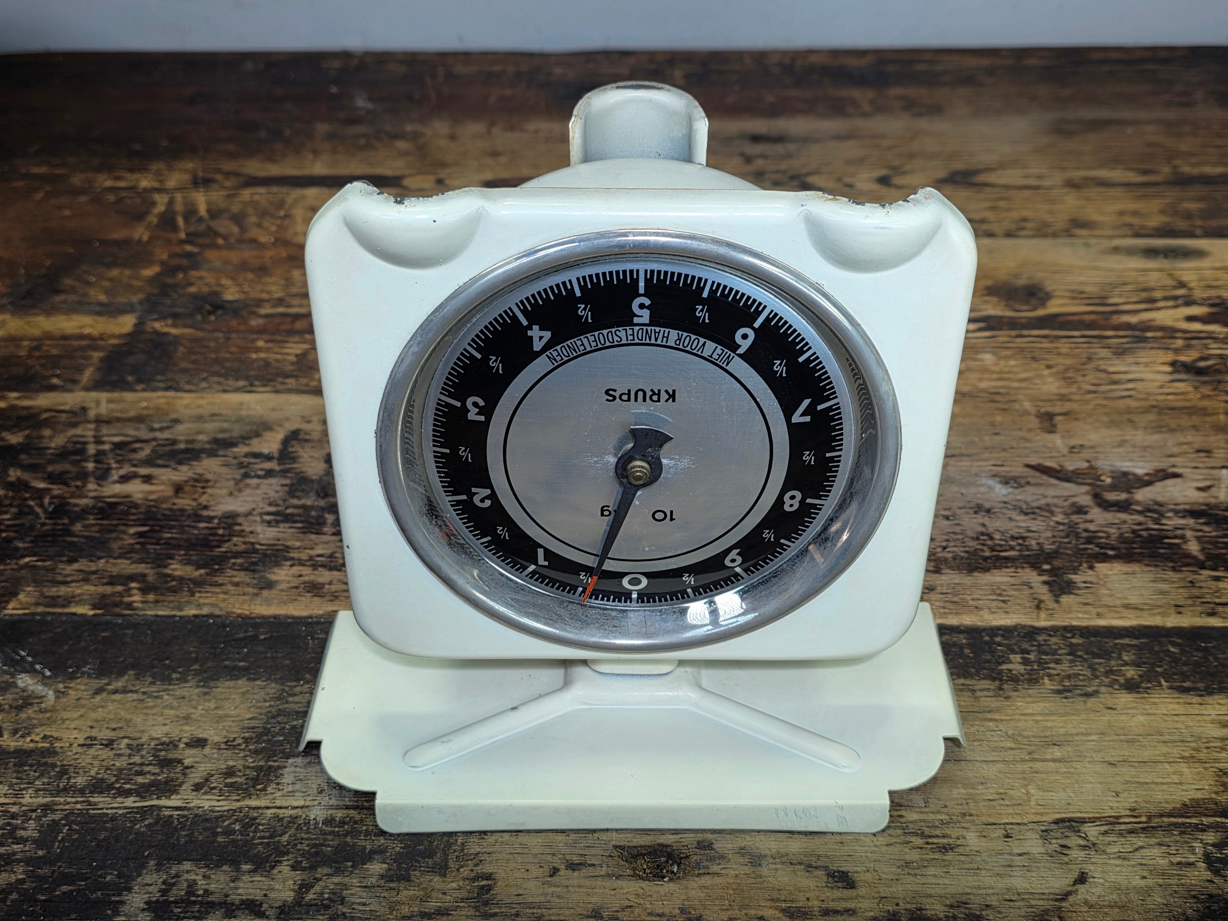 Vintage KRUPS Kitchen Scale 10kg White Matte Metal Made in Ireland German Design