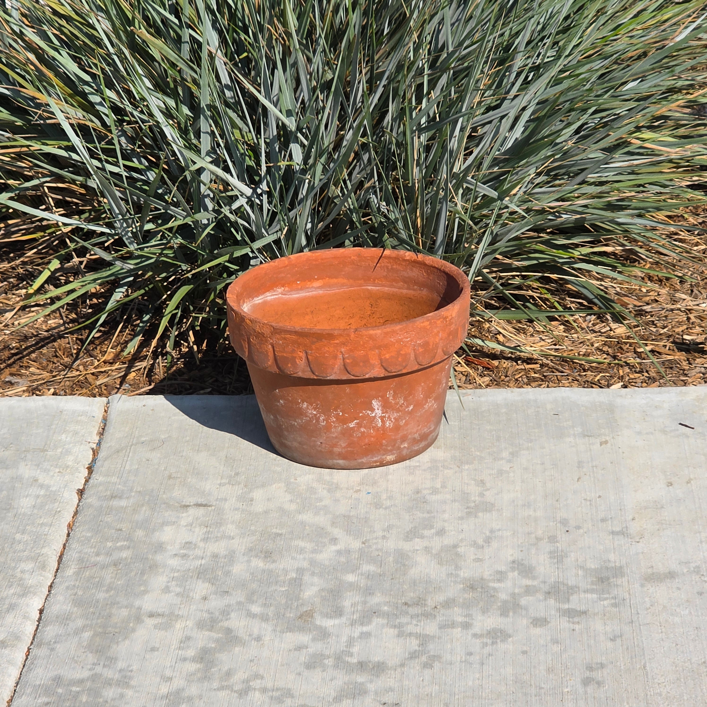 Antique Bauer Pottery Los Angeles Terracotta Planter 9" Scalloped Rim Garden Pot
