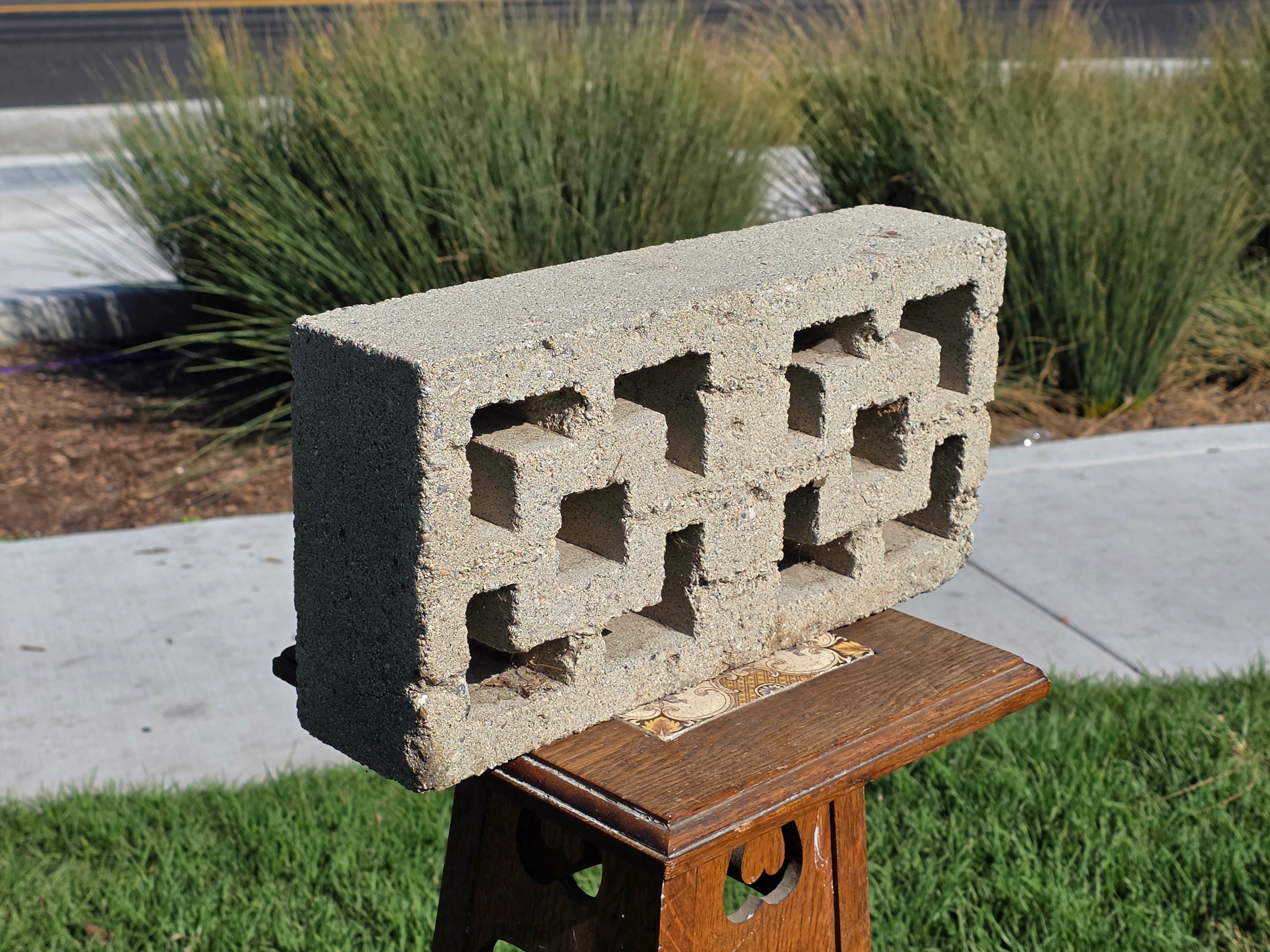 Vintage Ralph Haver Breeze Block Mid Century Modern Concrete Screen Stone 1950s