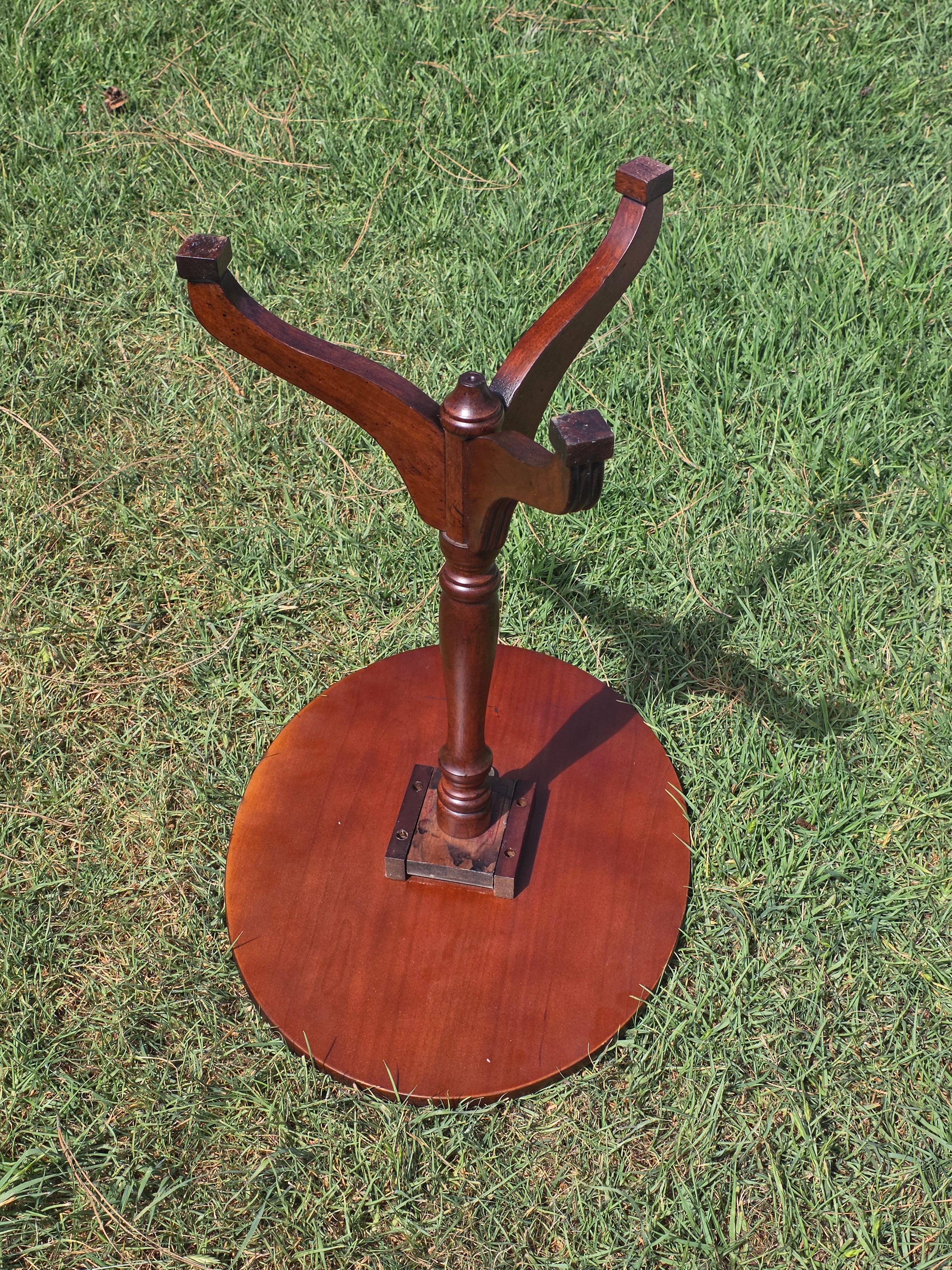 Bombay Company Vintage Mahogany Tilt Top Oval Side Table Pedestal Tripod 1990s