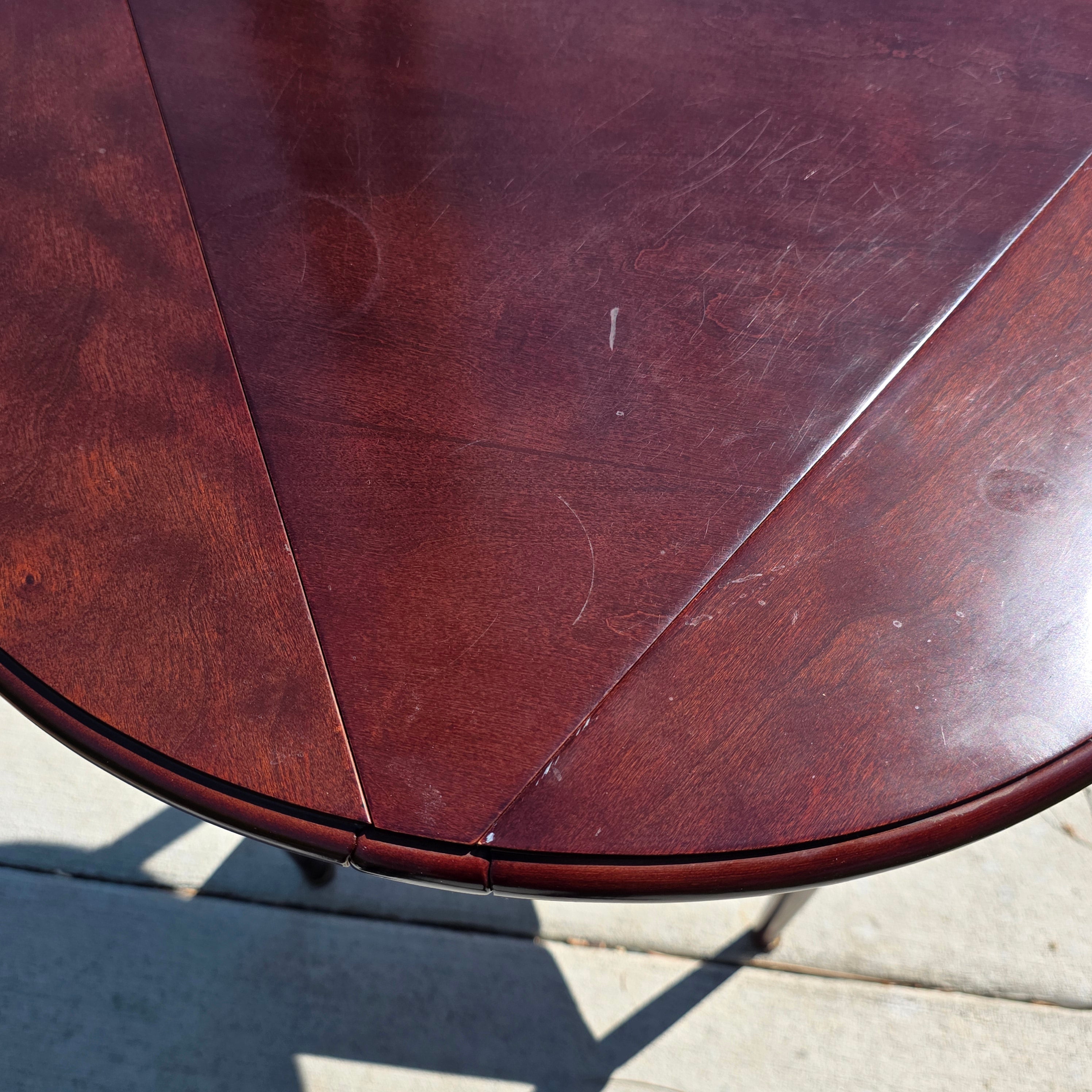 Bombay Company Vintage Drop Leaf Round Side Table Triangle 3-Way Folding 2003