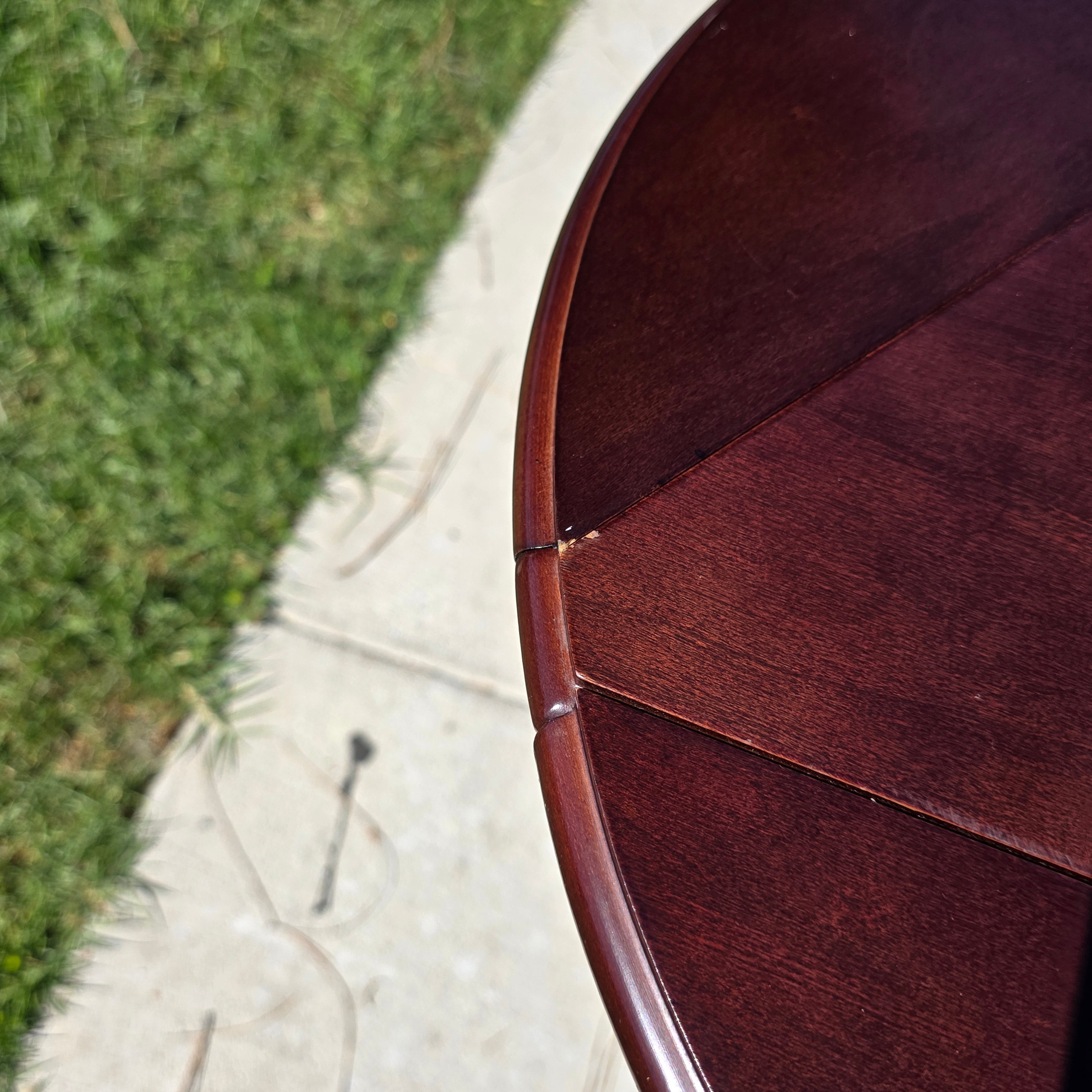 Bombay Company Vintage Drop Leaf Round Side Table Triangle 3-Way Folding 2003