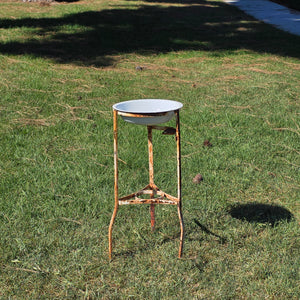 Vintage Industrial Wash Stand Water Cooler Base Enamel Bowl Farmhouse Garden