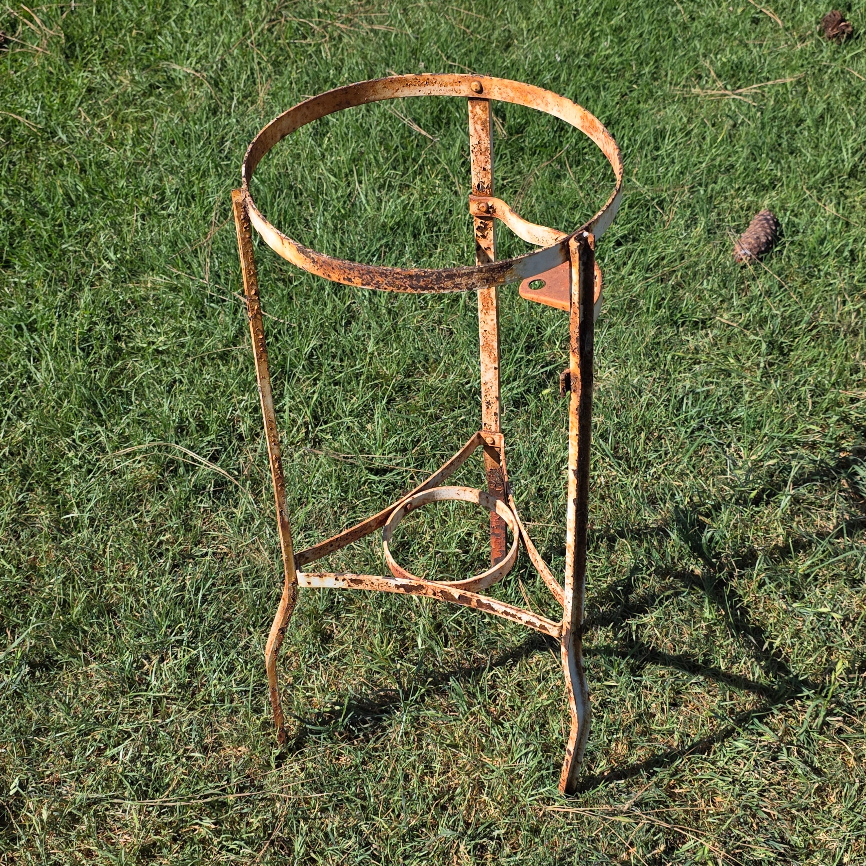 Vintage Industrial Wash Stand Water Cooler Base Enamel Bowl Farmhouse Garden