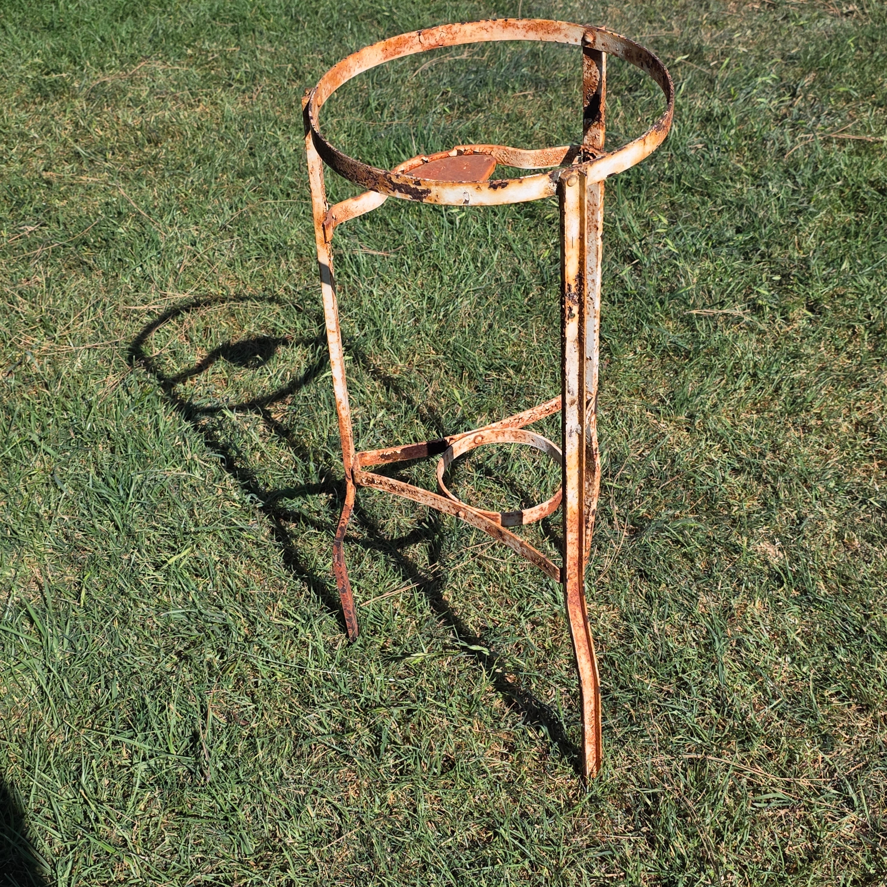 Vintage Industrial Wash Stand Water Cooler Base Enamel Bowl Farmhouse Garden