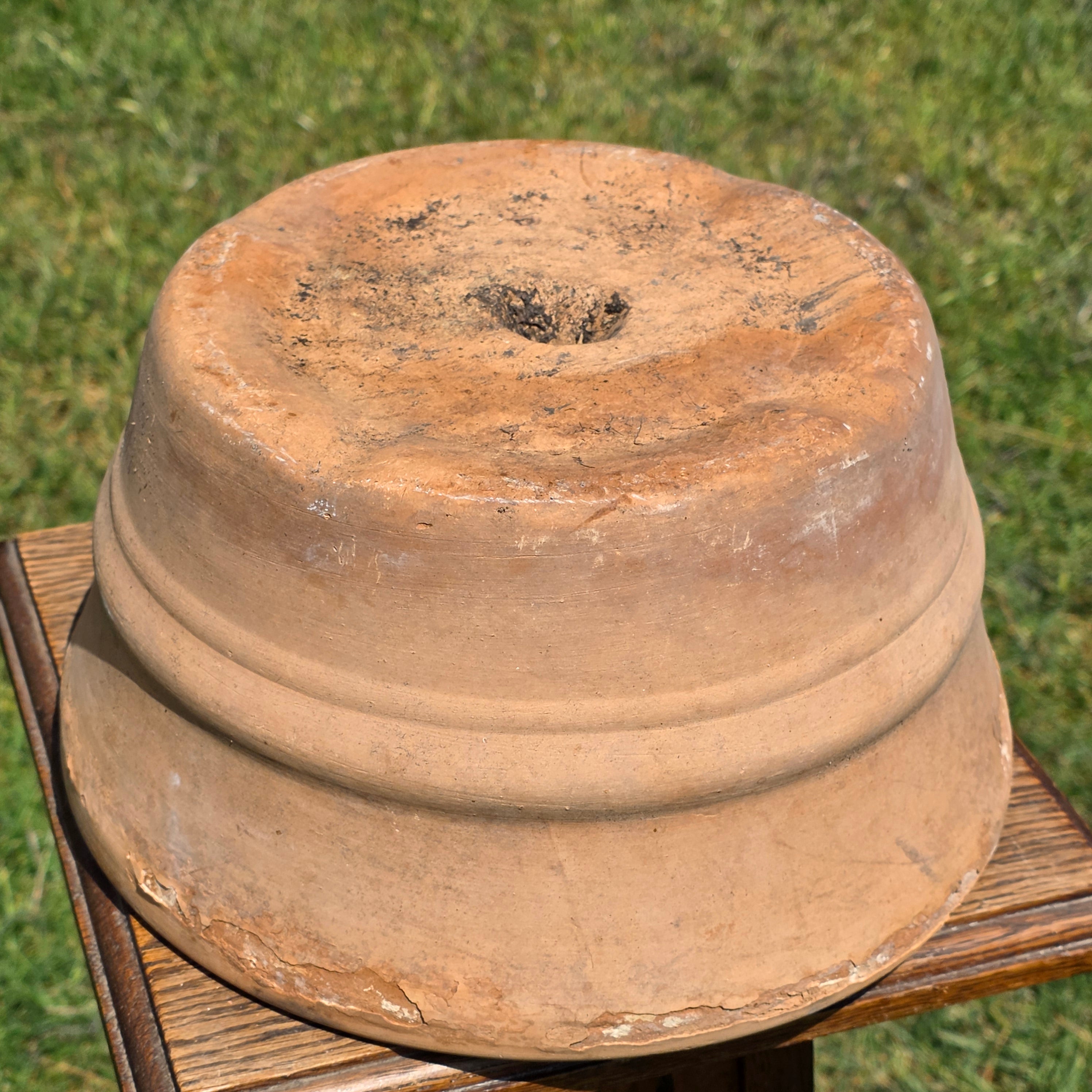 Vintage Italian Terracotta Planter Hand Turned Pottery Rustic Garden Pot 11"