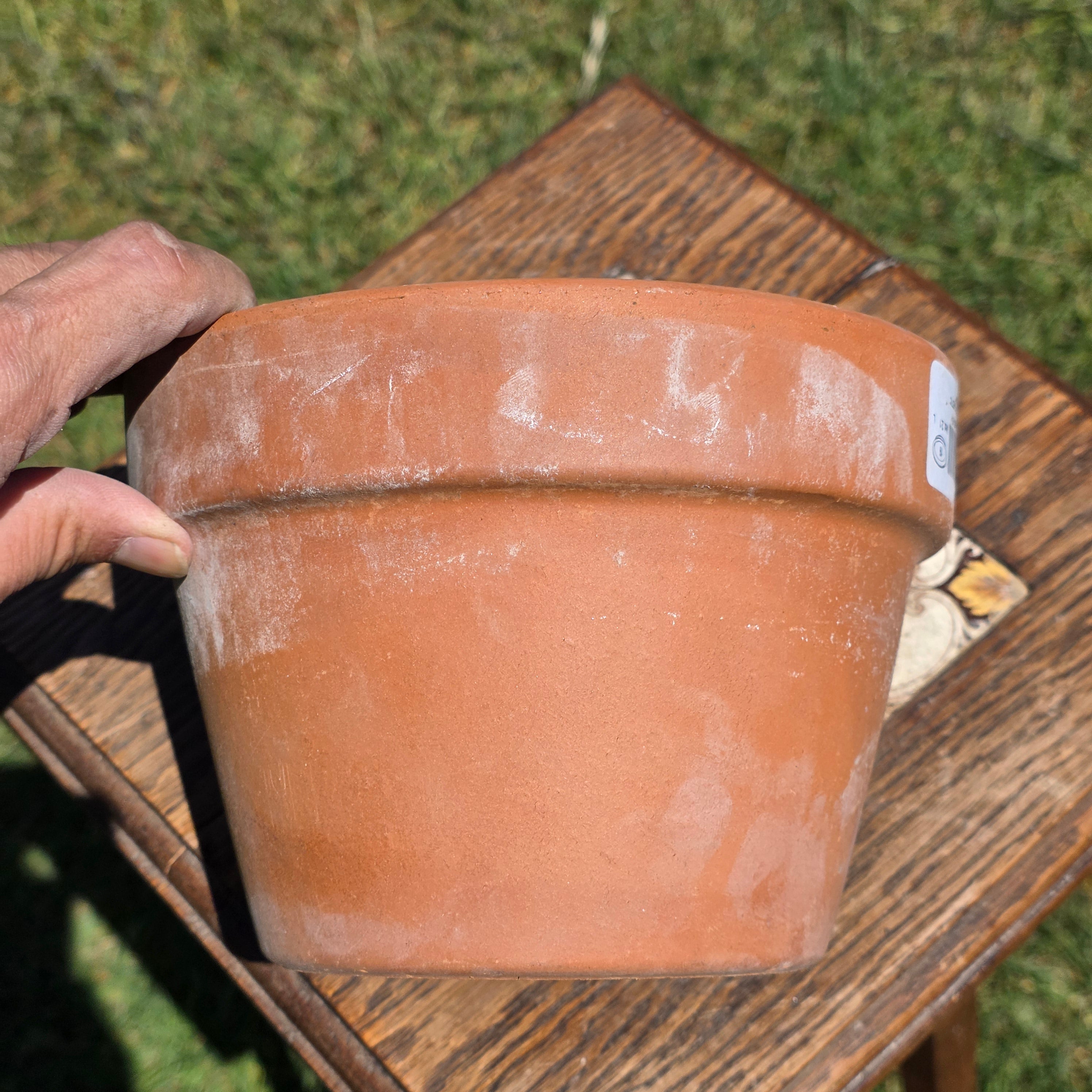 Vintage Italian Terracotta Azalea Pot Mezzo Vaso 7" Made in Italy Planter Garden