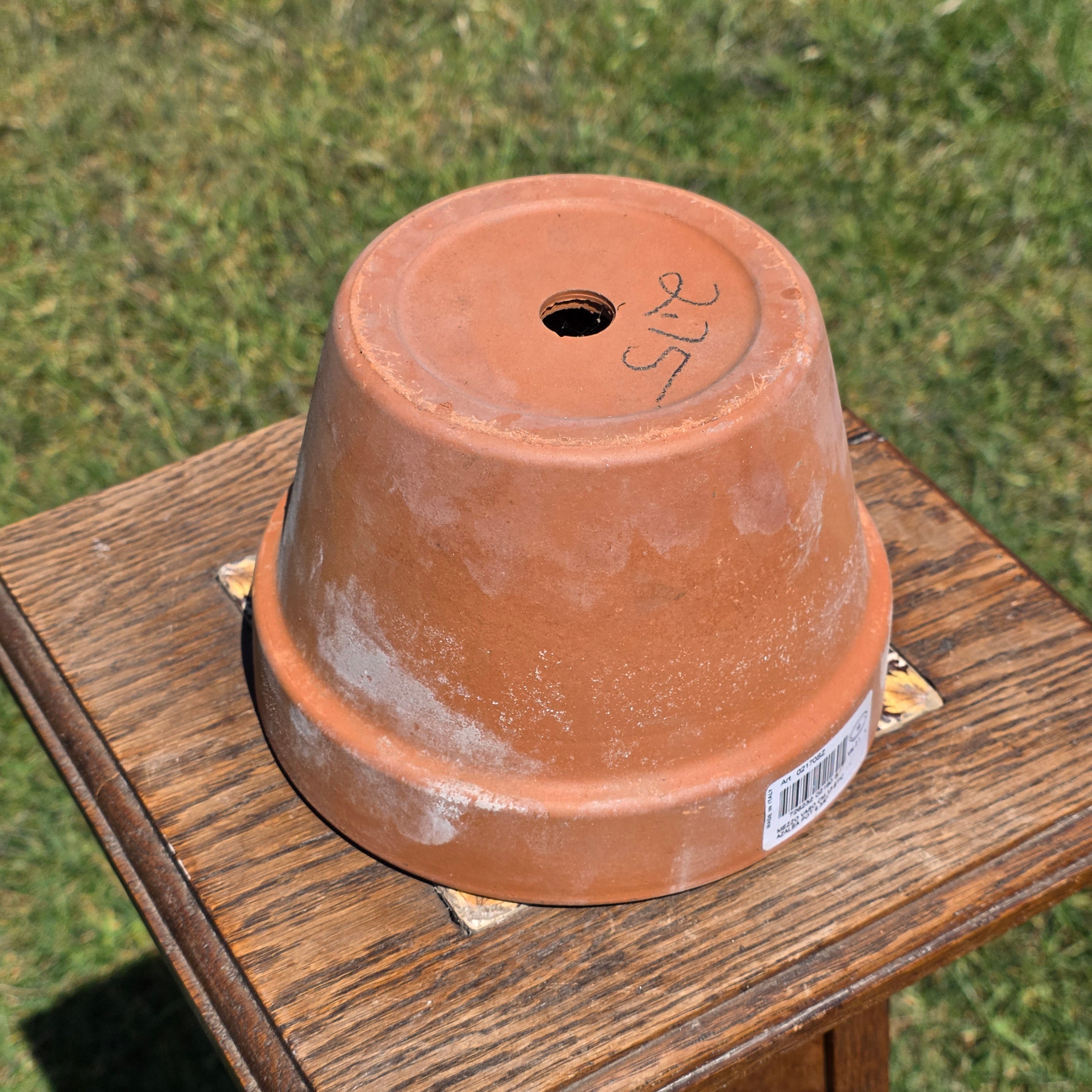 Vintage Italian Terracotta Azalea Pot Mezzo Vaso 7" Made in Italy Planter Garden
