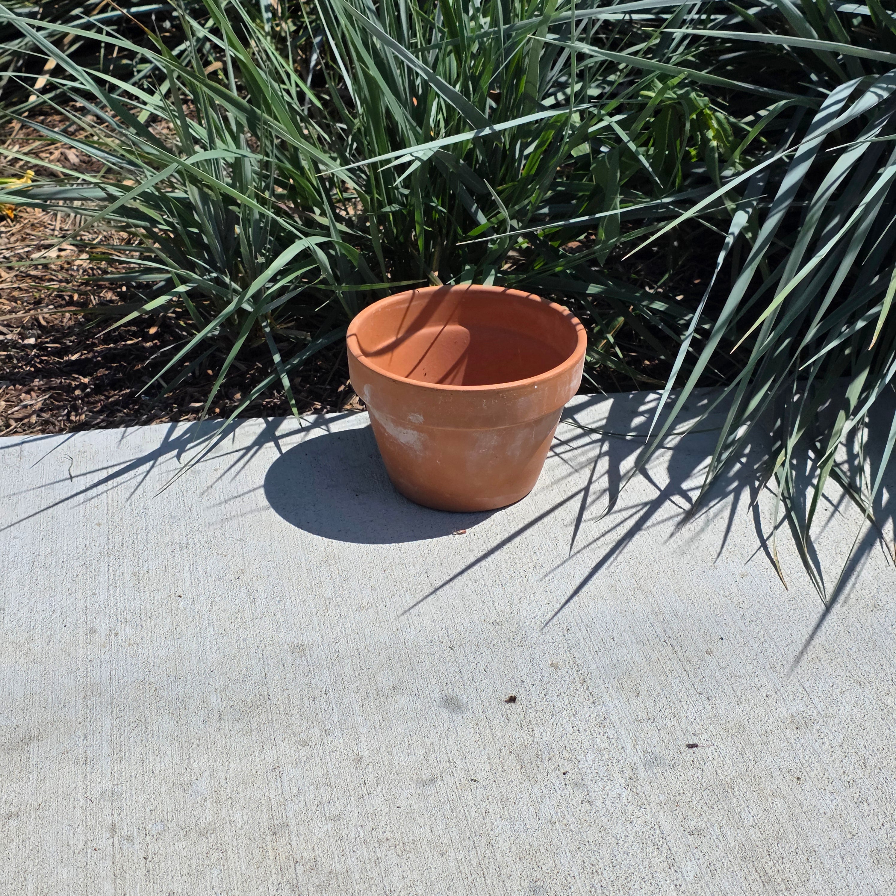 Vintage Italian Terracotta Azalea Pot Mezzo Vaso 7" Made in Italy Planter Garden