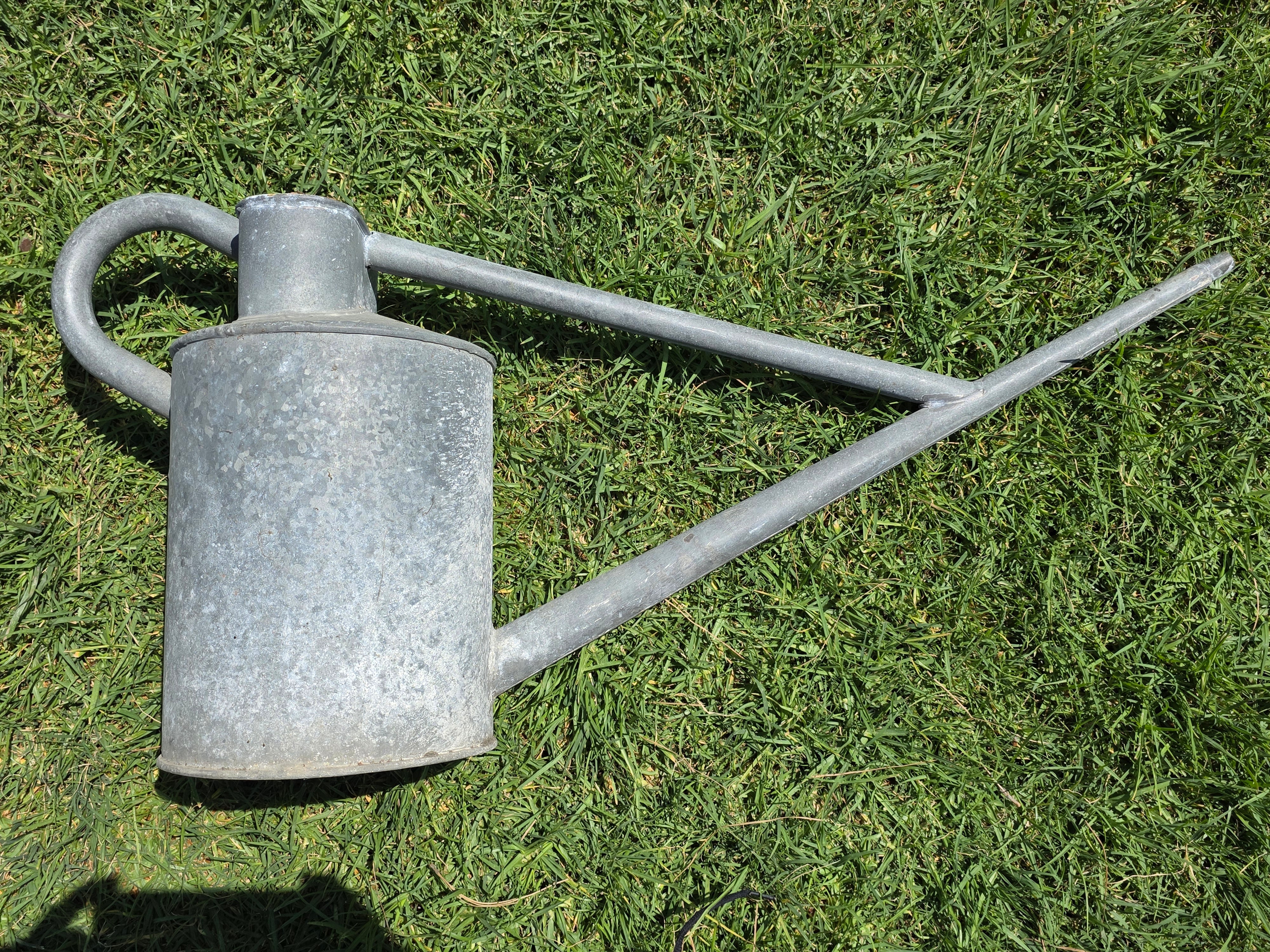 Vintage Haws Long Reach Watering Can Galvanized Steel 2 Gal England Garden