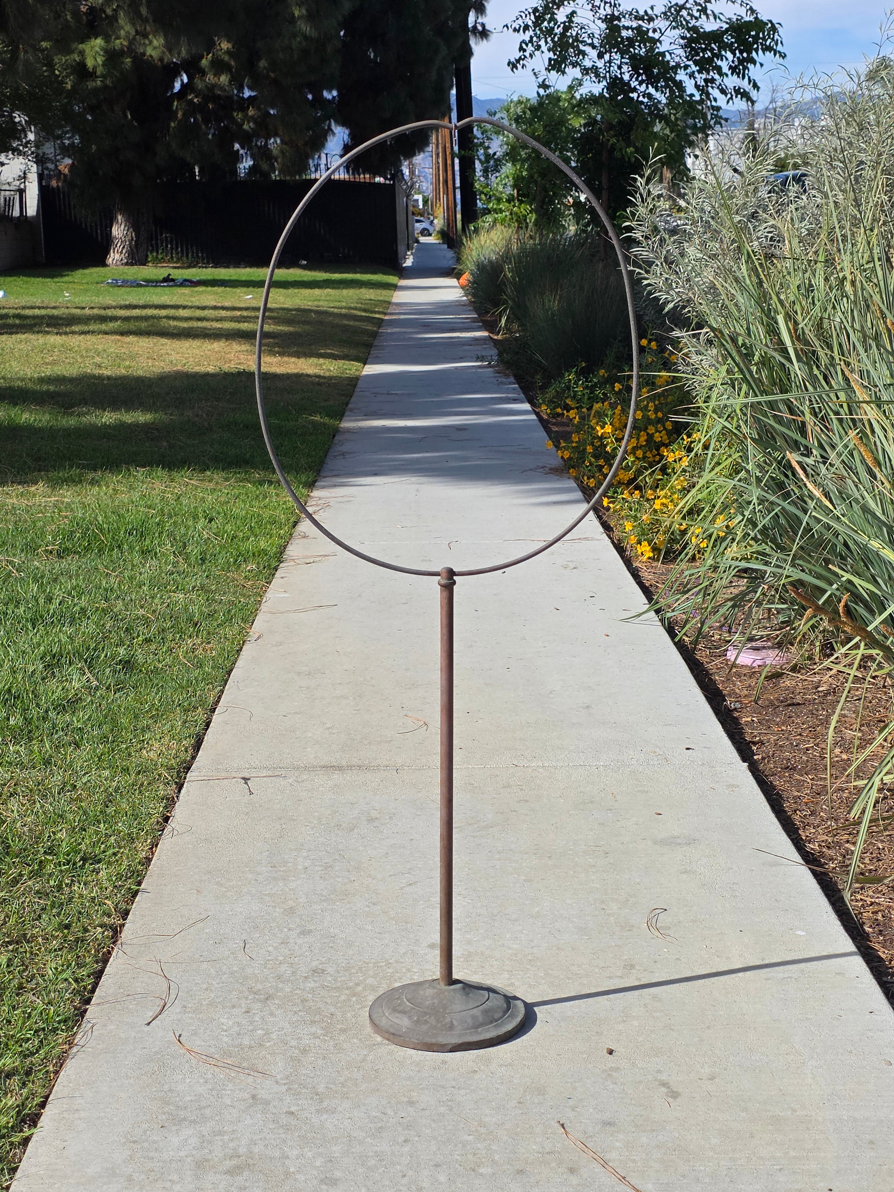 Vintage Hendryx Bird Cage Stand Brass New Haven CT USA Art Deco Antique 51"