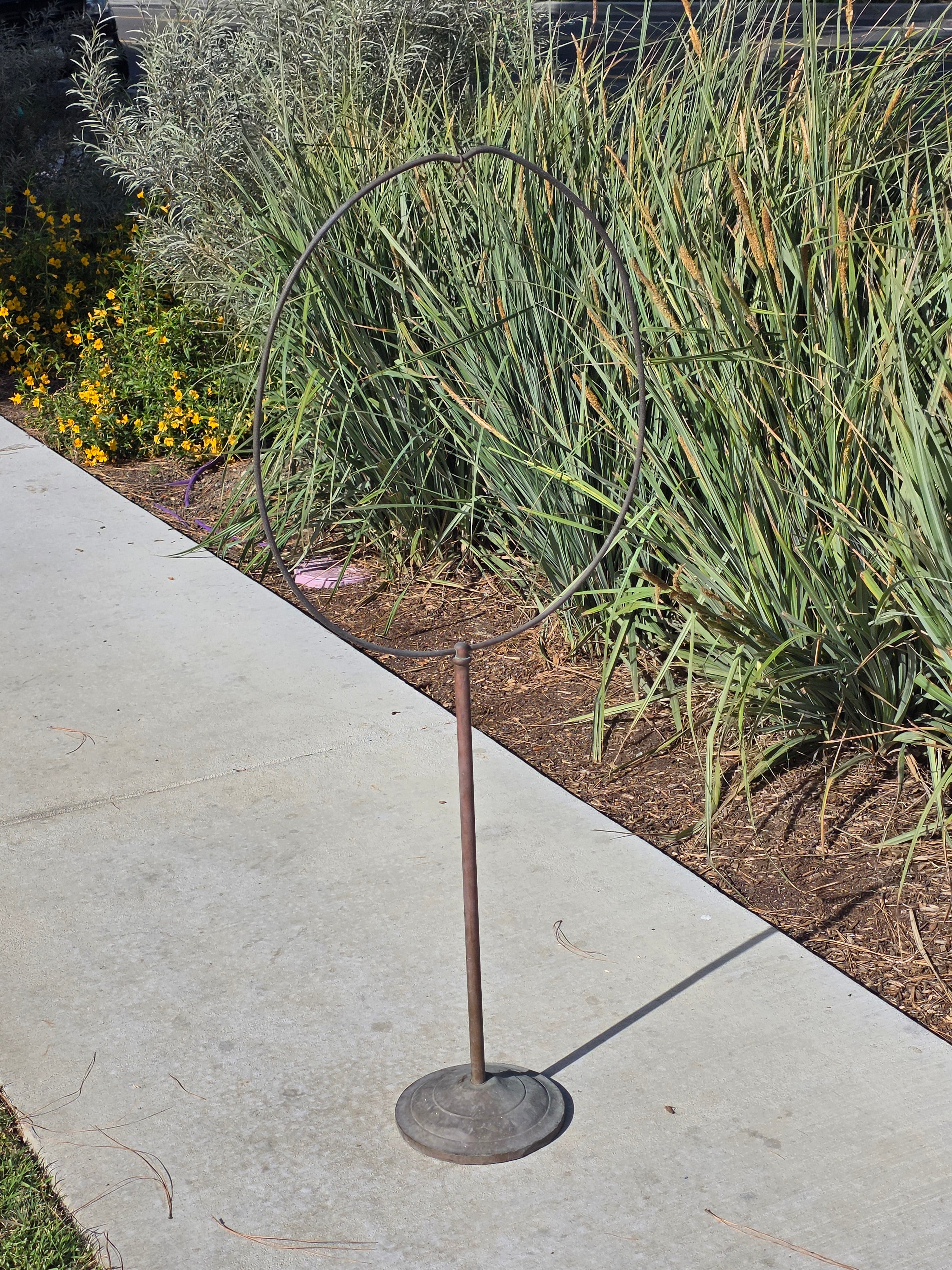 Vintage Hendryx Bird Cage Stand Brass New Haven CT USA Art Deco Antique 51"