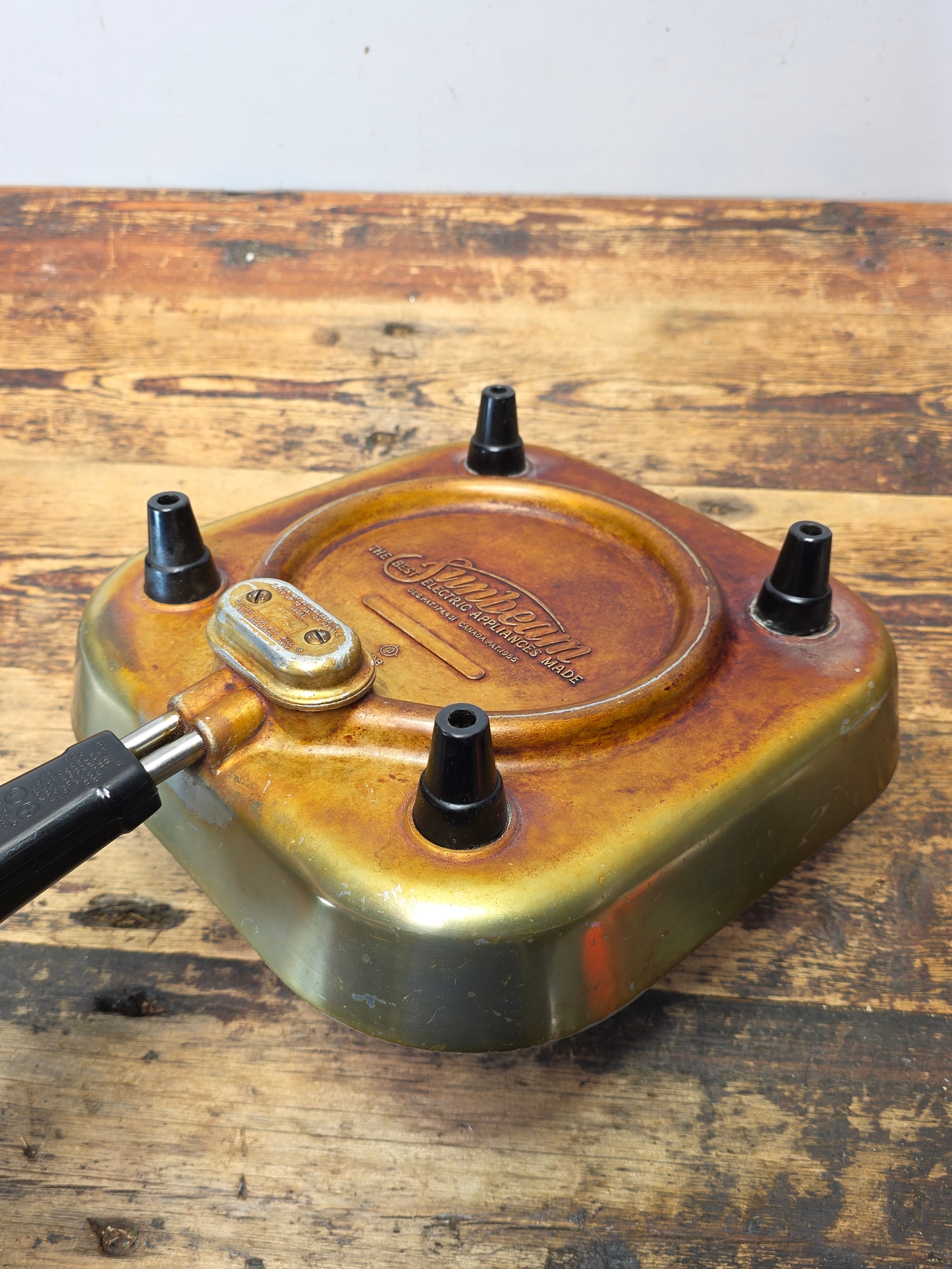 Vintage Sunbeam Automatic Electric Frypan Model FP-L MCM Aluminum Skillet W/ Lid