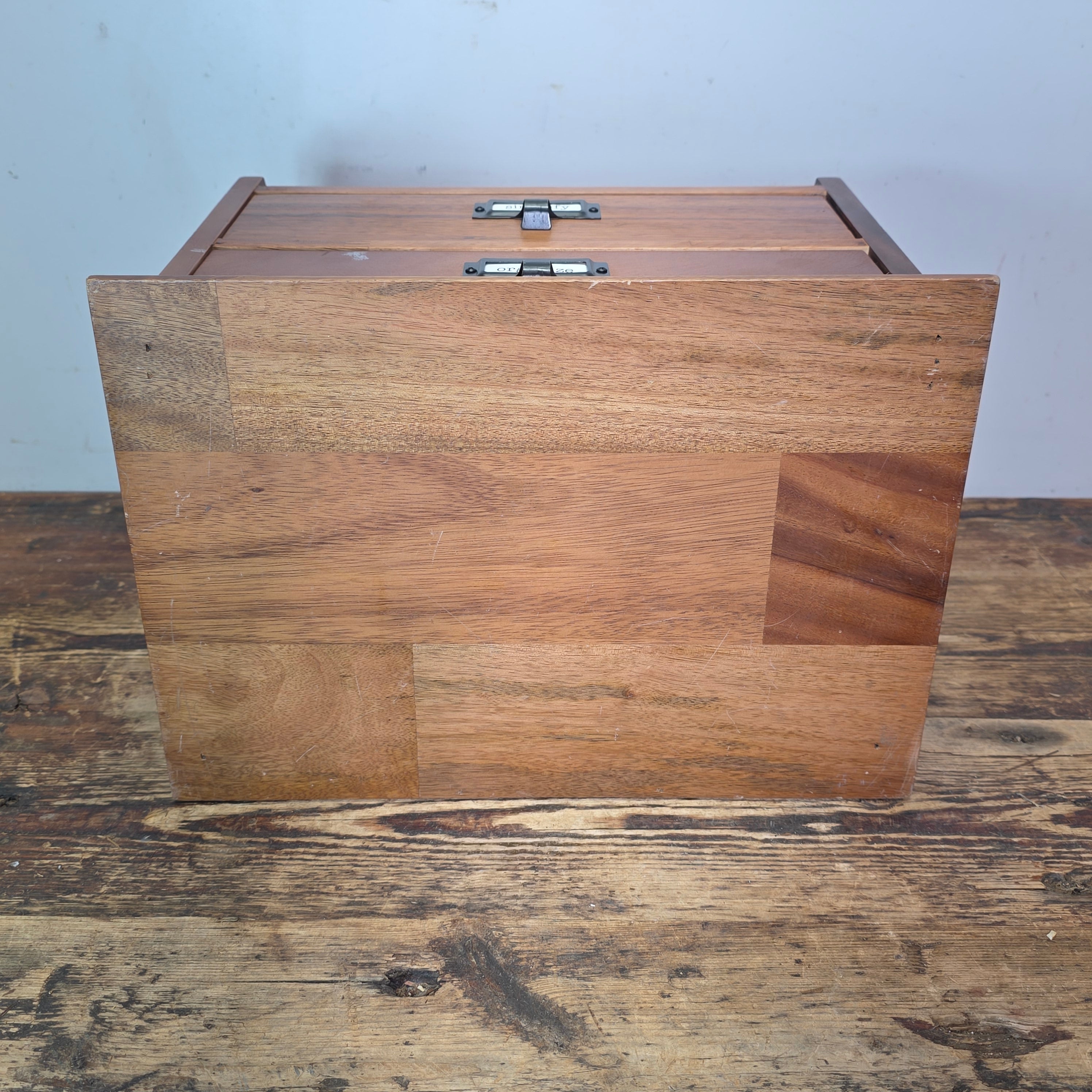 Vintage Drexel Heritage Wood Desktop Organizer 2 Drawer Apothecary Library Chest