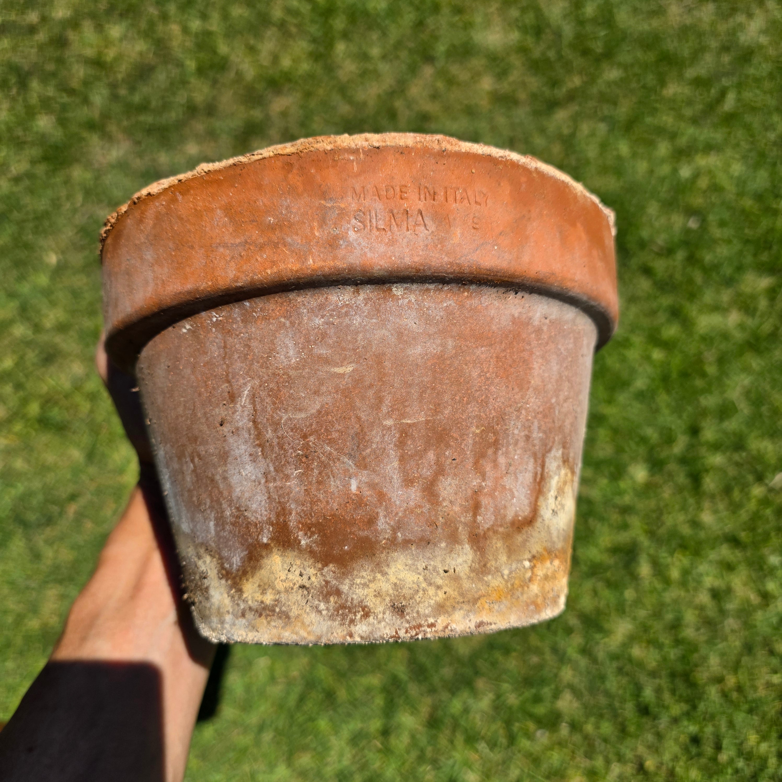 Vintage SILMA Italy Terracotta Planter Pot Saucer Set Made In Italy 7.75"