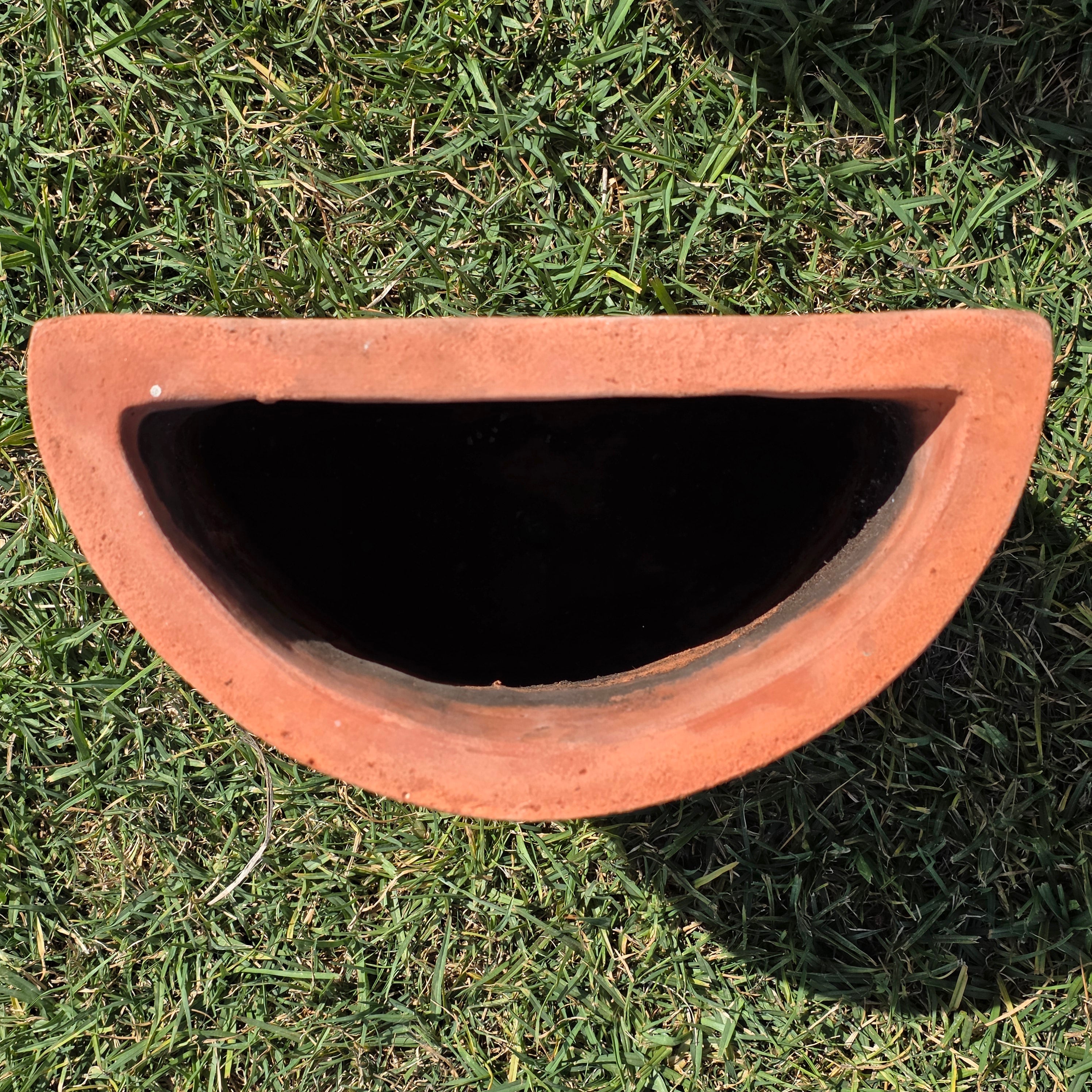 Vintage Terracotta Planter Square Box Pot Handmade Artisan Tooled 12" Heavy 17lb
