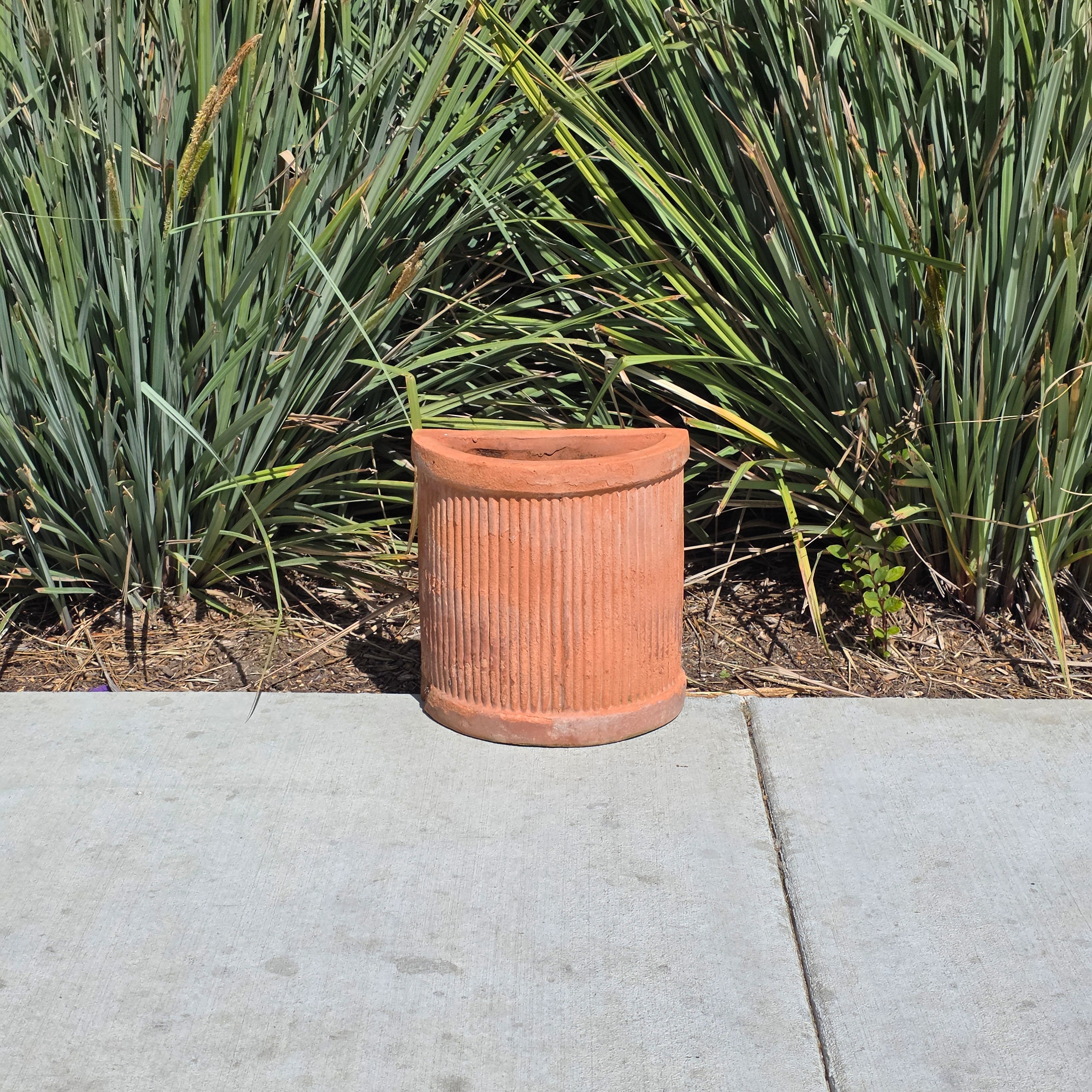 Vintage Terracotta Planter Square Box Pot Handmade Artisan Tooled 12" Heavy 17lb