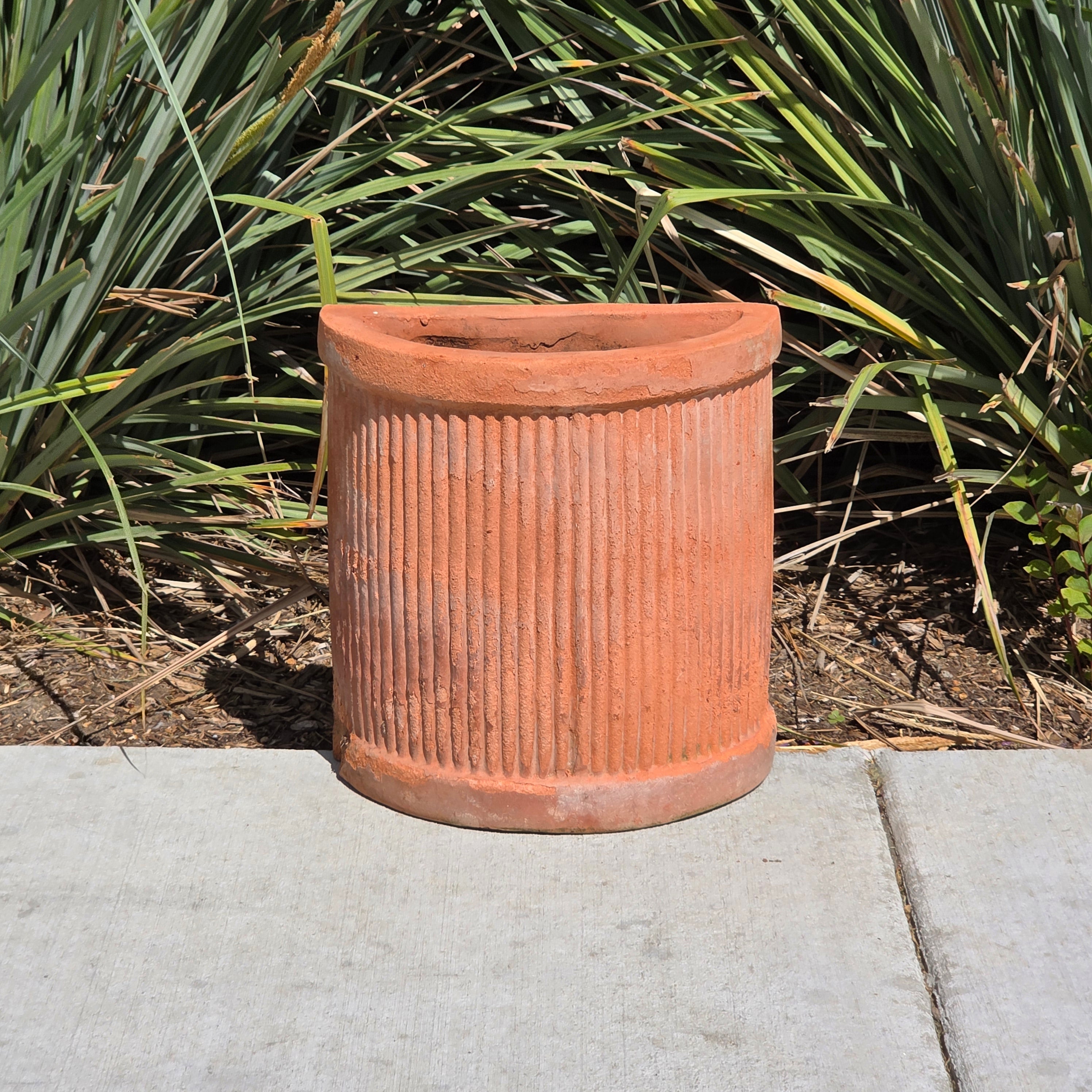 Vintage Terracotta Planter Square Box Pot Handmade Artisan Tooled 12" Heavy 17lb