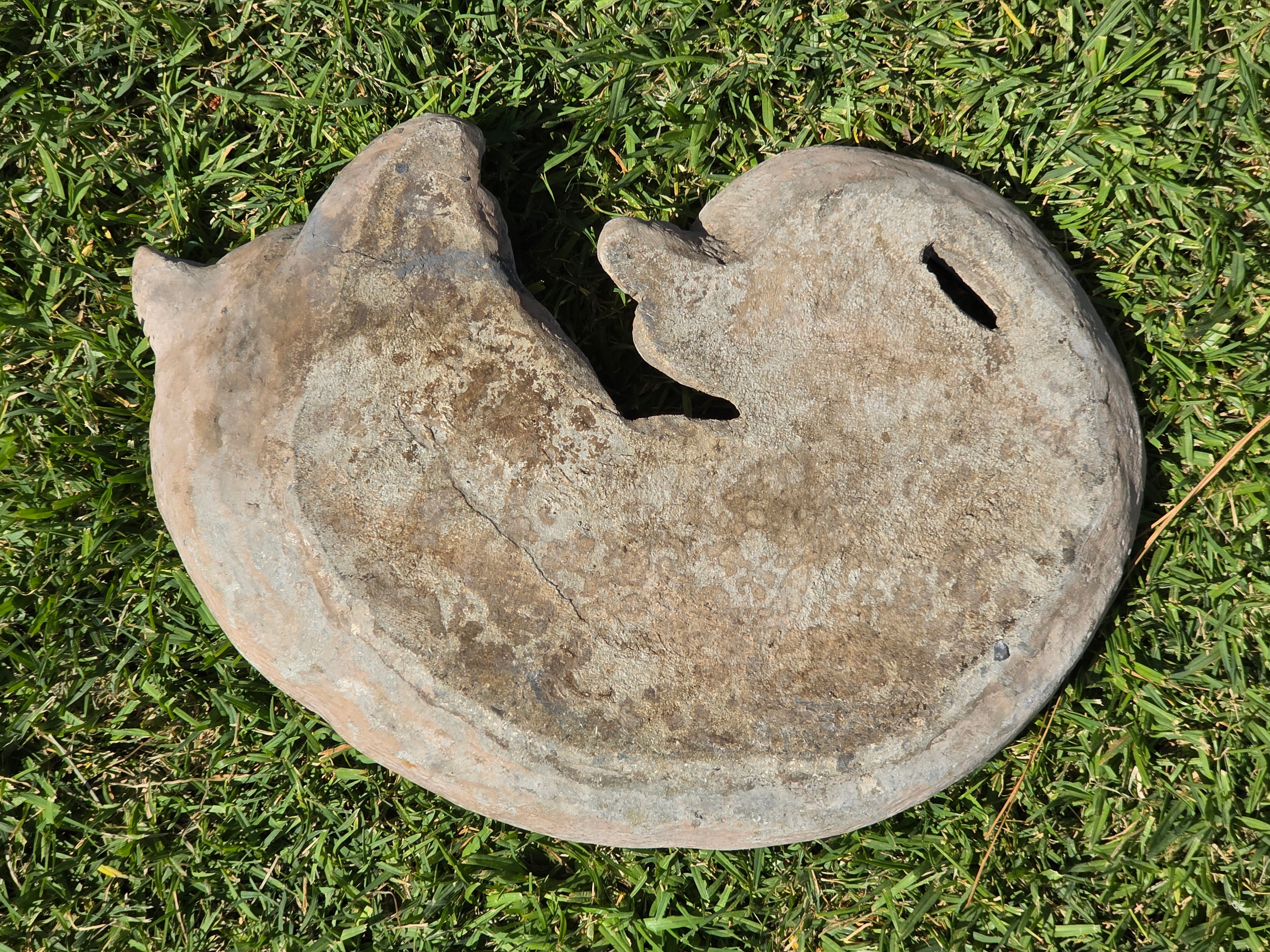 Vintage Sleeping Cat Garden Statue Heavy Concrete Cast Stone Pet Memorial 16"
