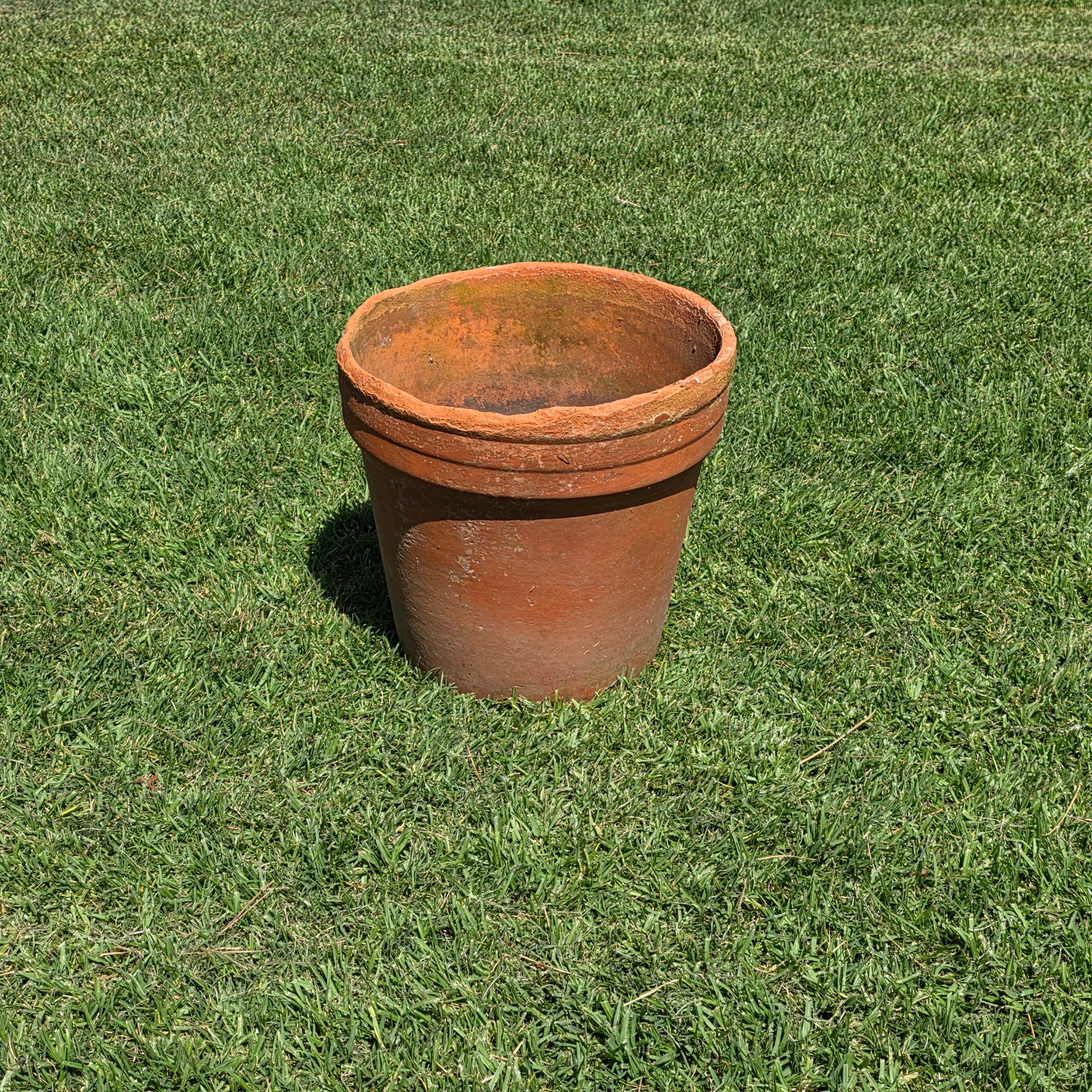 Large Vintage Terracotta Planter Pot Rustic Italian Style Aged Clay Garden 15x14