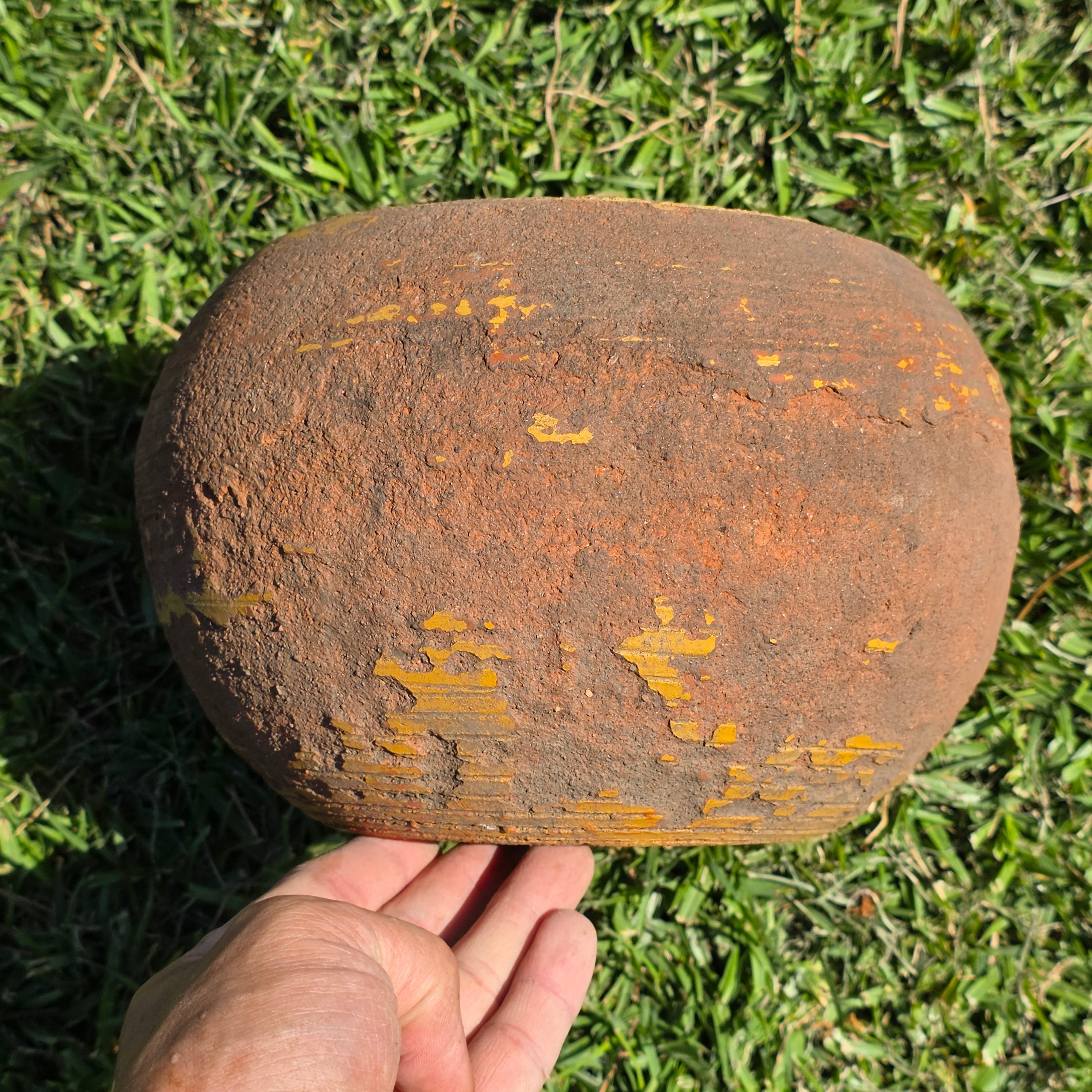 Vintage Hanging Terracotta Planter Primitive Pottery Rustic Clay Pot Bowl 8"