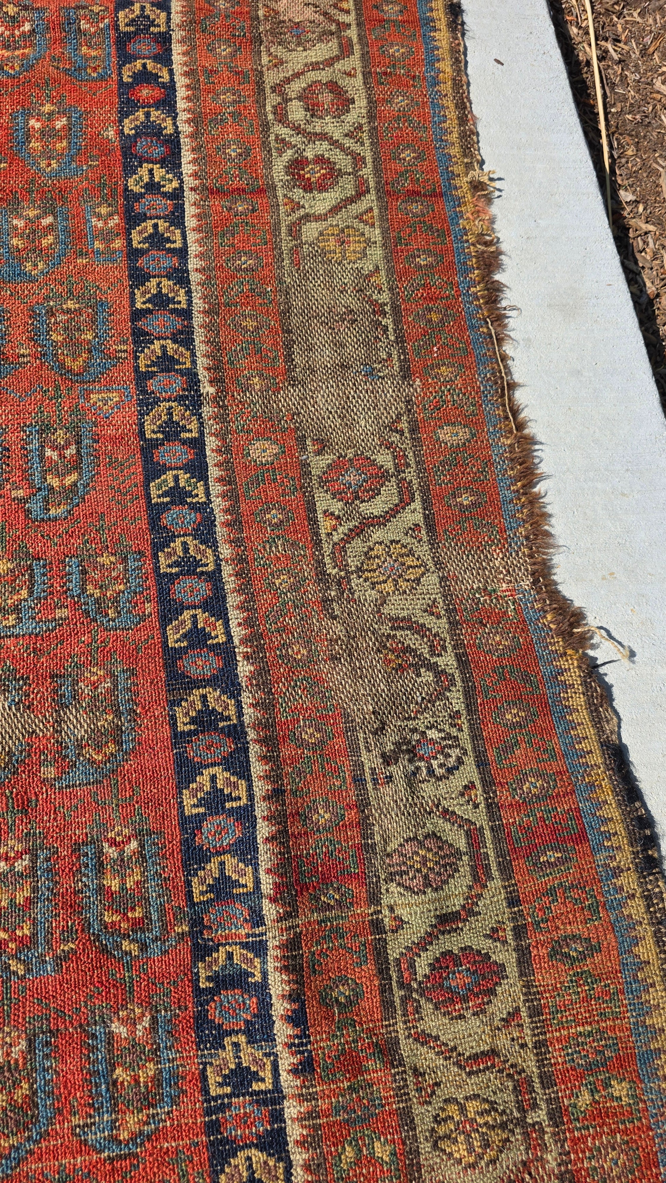 Antique Beshir Style Ersari Rug 58x42 Boteh Paisley Tribal Afghan Turkmen 1900s