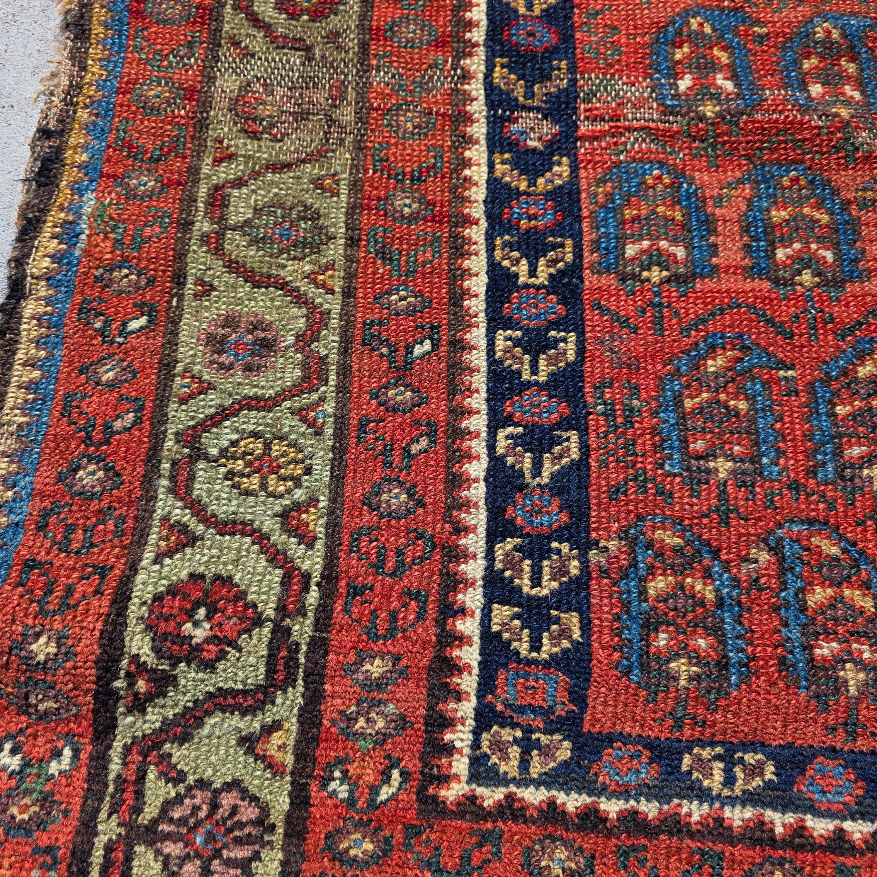 Antique Beshir Style Ersari Rug 58x42 Boteh Paisley Tribal Afghan Turkmen 1900s