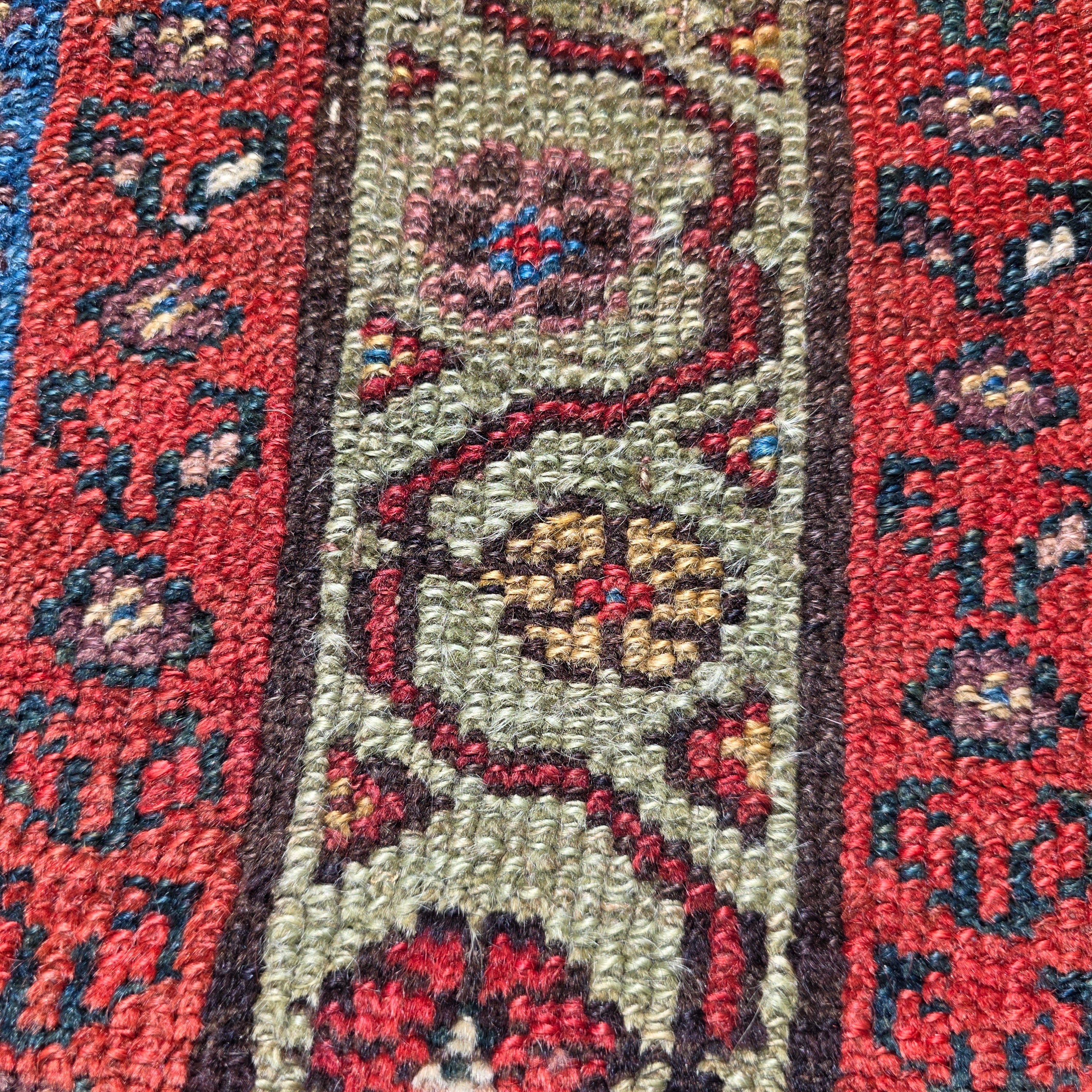 Antique Beshir Style Ersari Rug 58x42 Boteh Paisley Tribal Afghan Turkmen 1900s