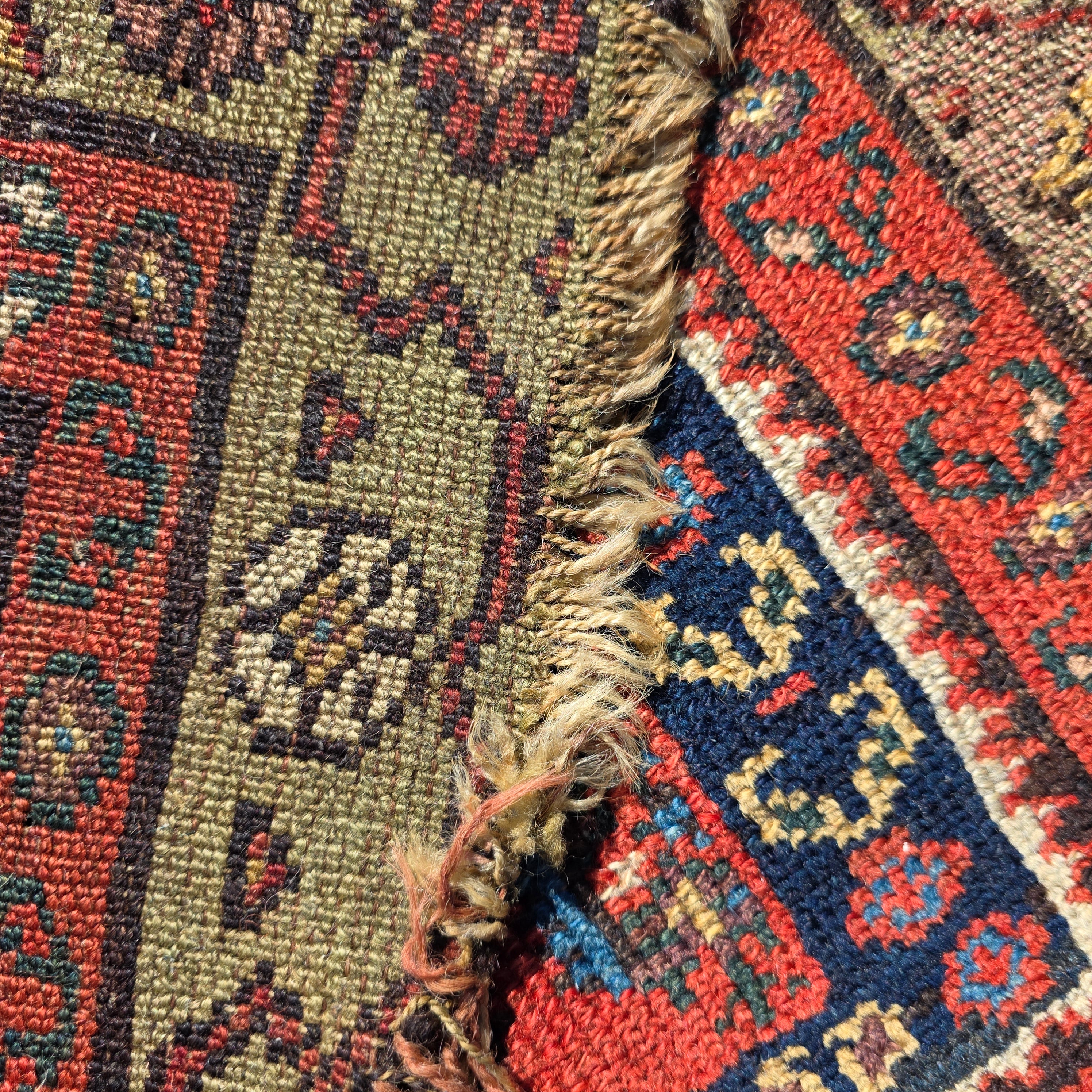 Antique Beshir Style Ersari Rug 58x42 Boteh Paisley Tribal Afghan Turkmen 1900s