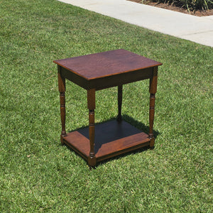 Authentic 1910 English Edwardian Side Table Tiger Oak No Screws Hand-Crafted