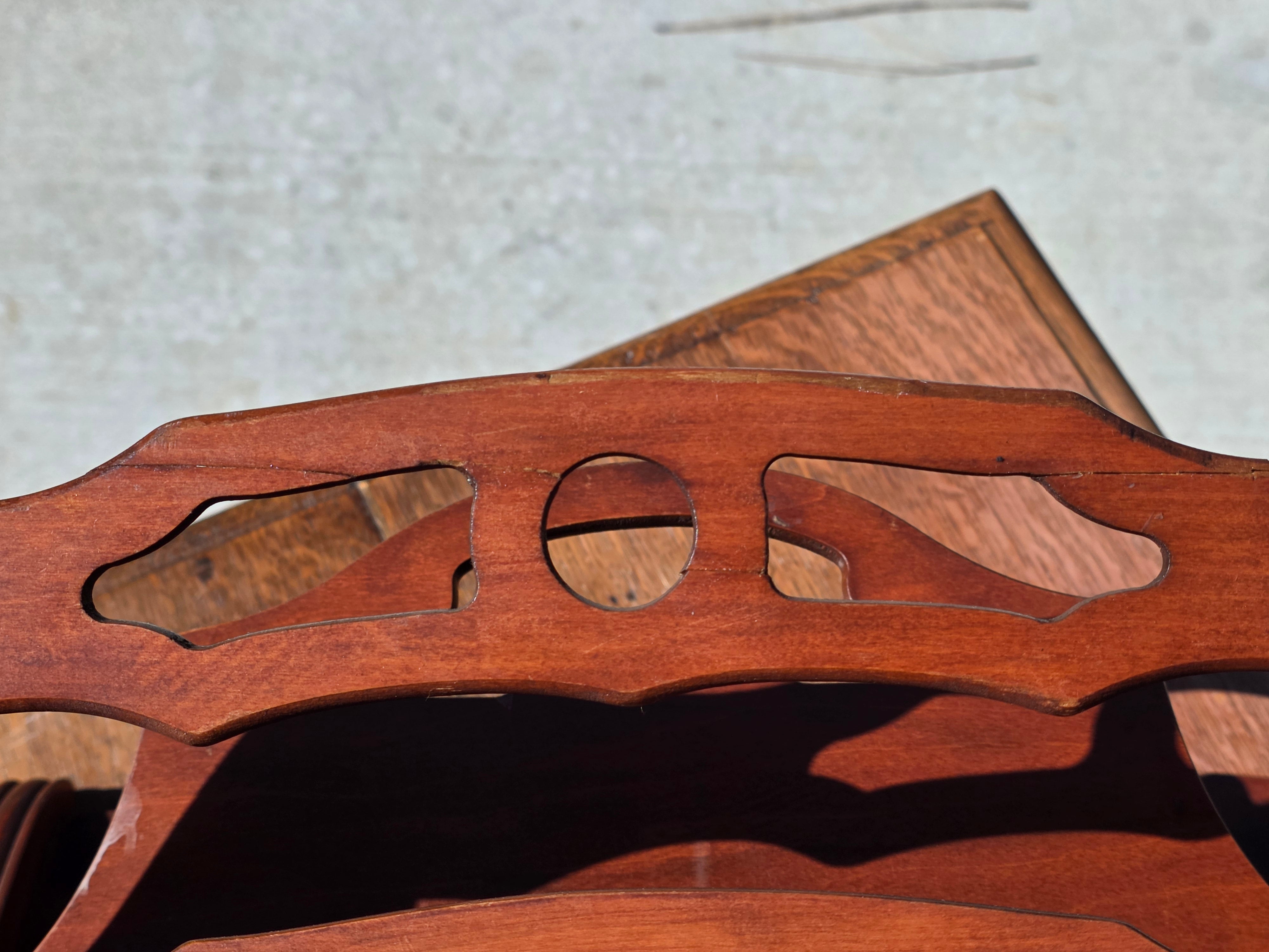 Vintage Butler Wood Magazine Rack Style 734 Mid Century Newspaper Holder Caddy (Damage)