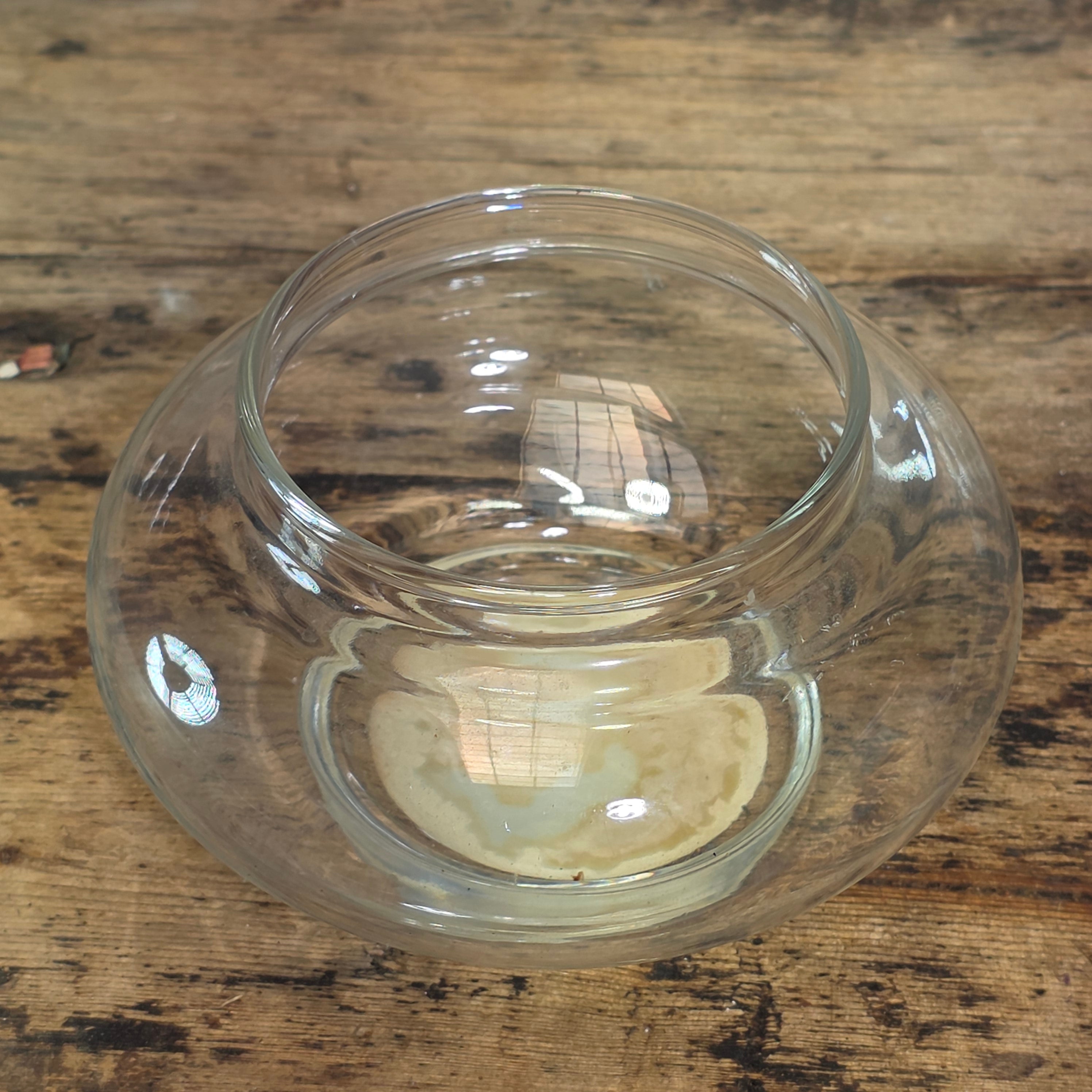 Vintage Tru Scent Glass Floral Bowl Jar Potpourri Candy Dish Apothecary Lid 5"