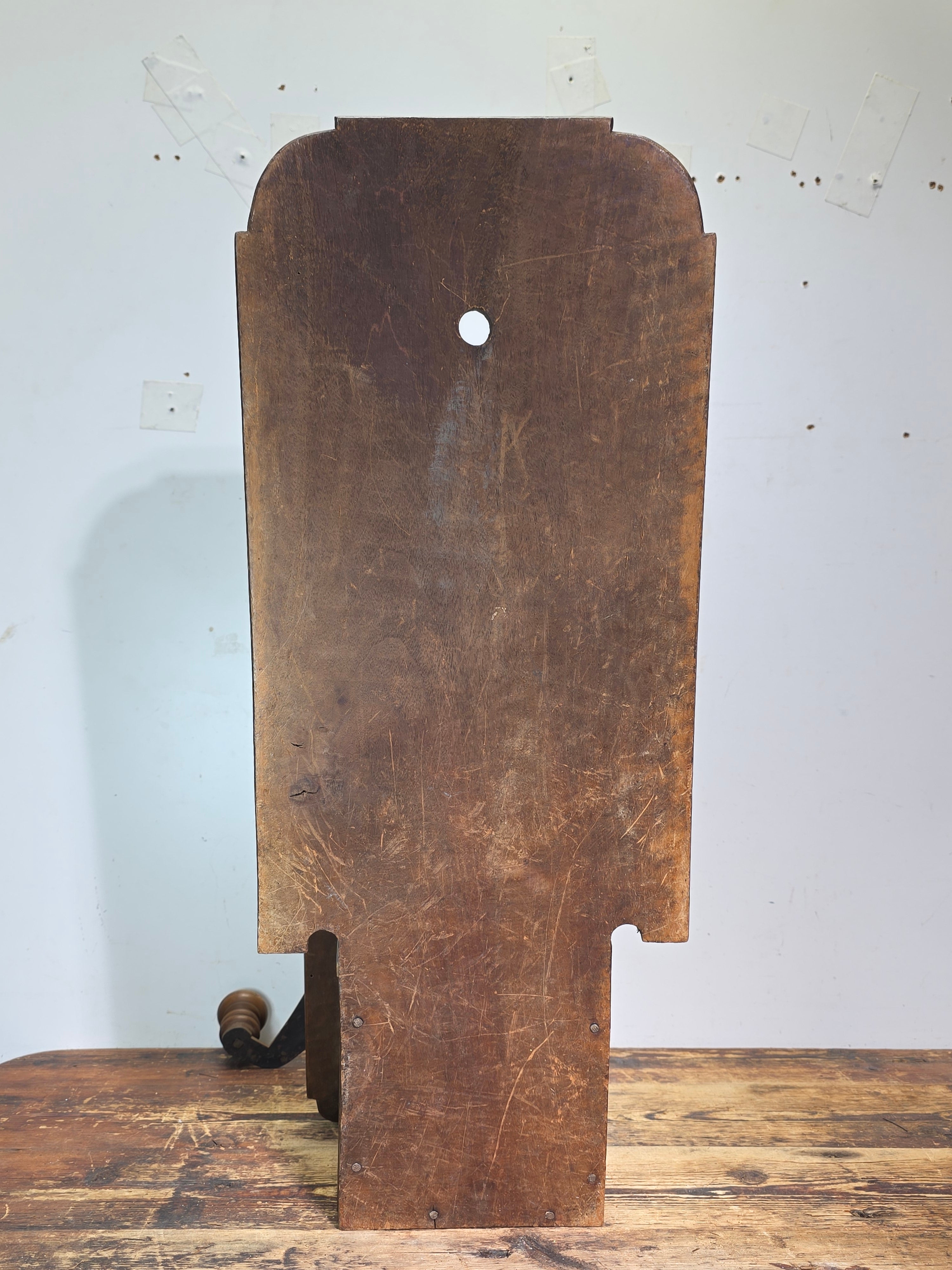 Museum Antique Ottoman Turkish Coffee Grinder Large Wooden Inlay Bird Mill 19th