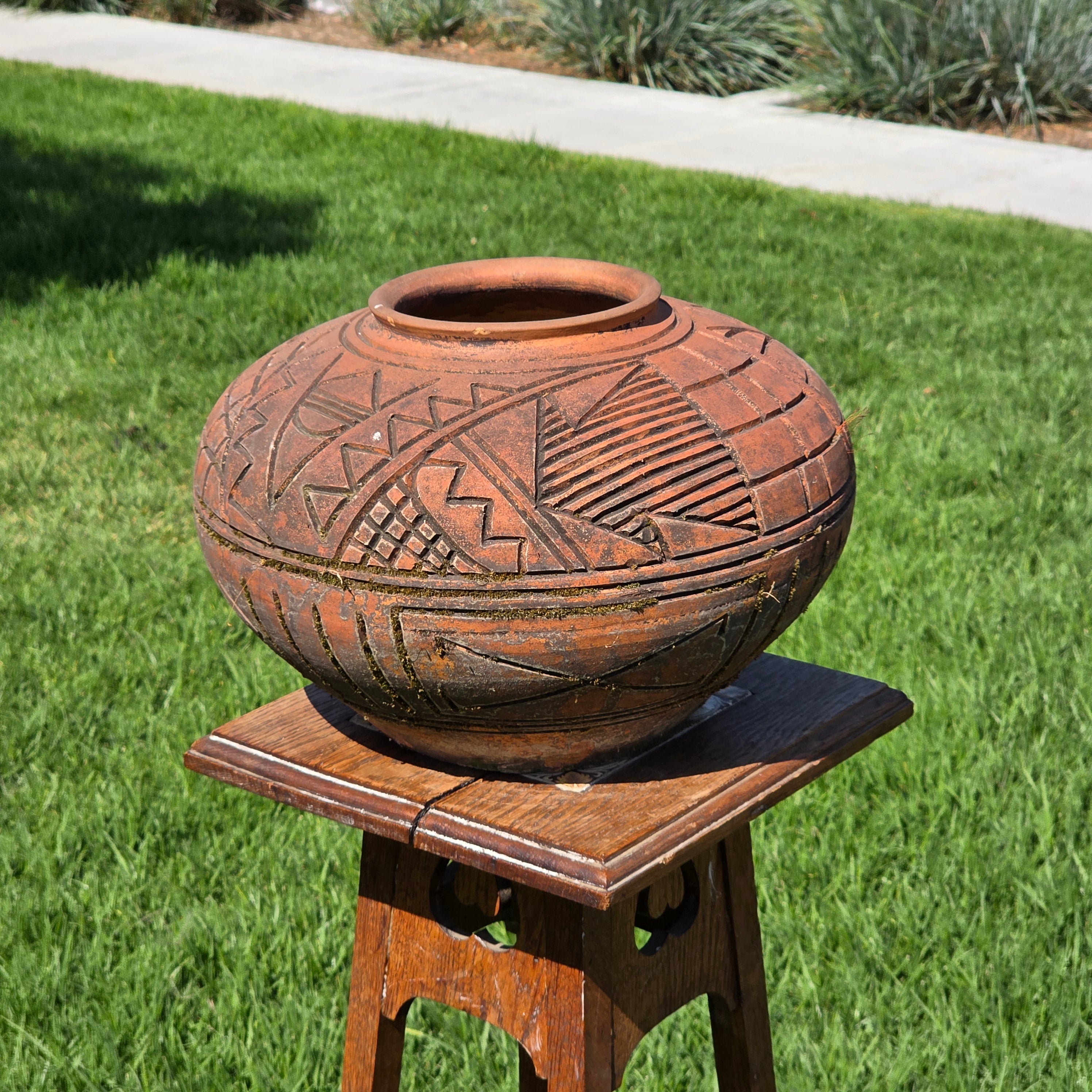 Vintage Terracotta Olla Pot Southwestern Native Pueblo Style Garden Planter 13"