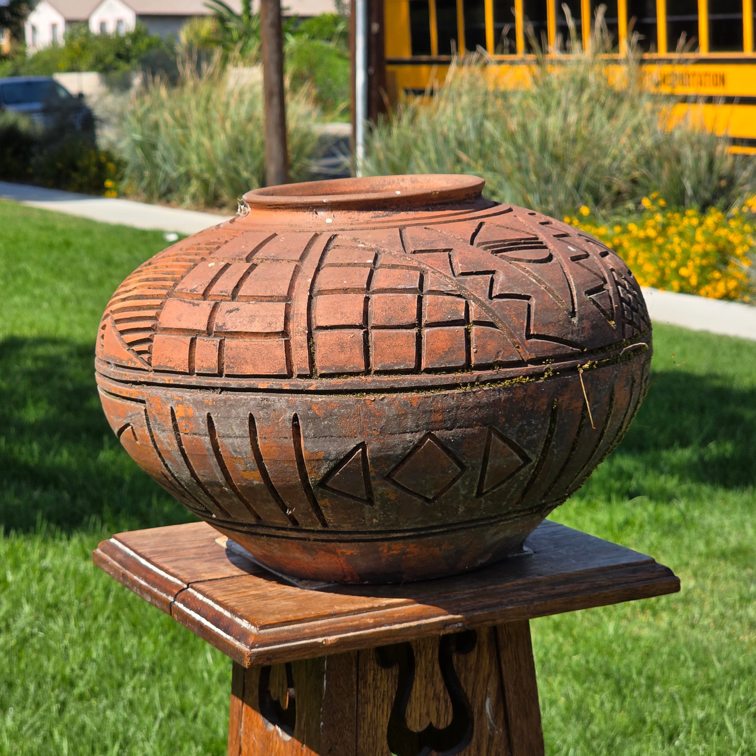 Vintage Terracotta Olla Pot Southwestern Native Pueblo Style Garden Planter 13"