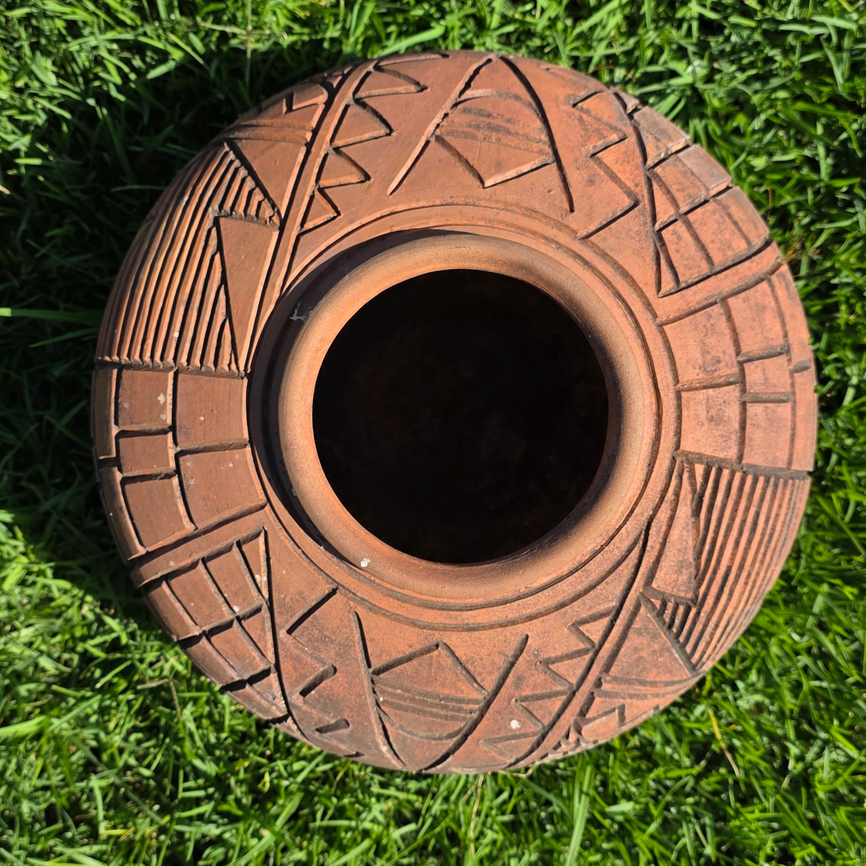 Vintage Terracotta Olla Pot Southwestern Native Pueblo Style Garden Planter 13"