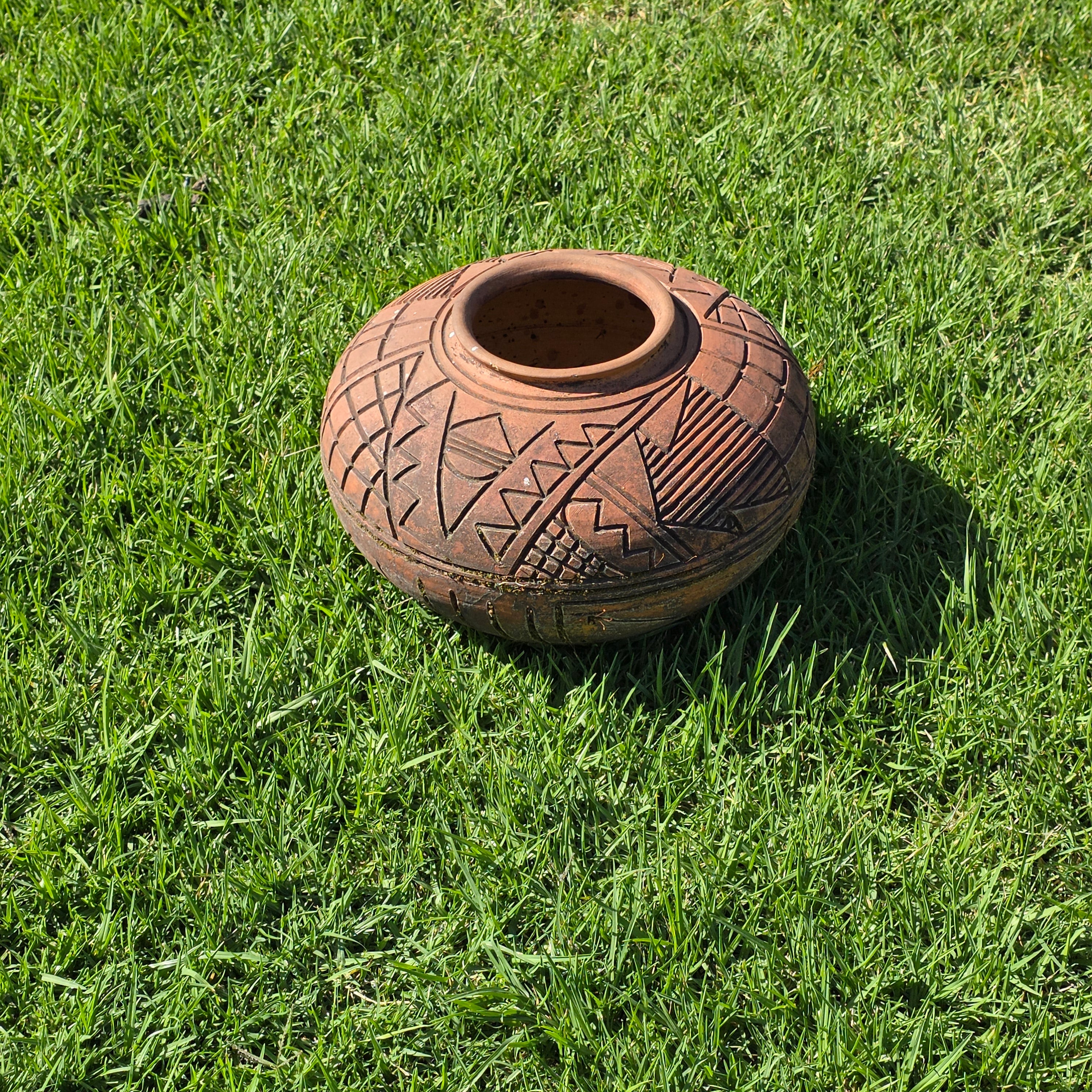 Vintage Terracotta Olla Pot Southwestern Native Pueblo Style Garden Planter 13"