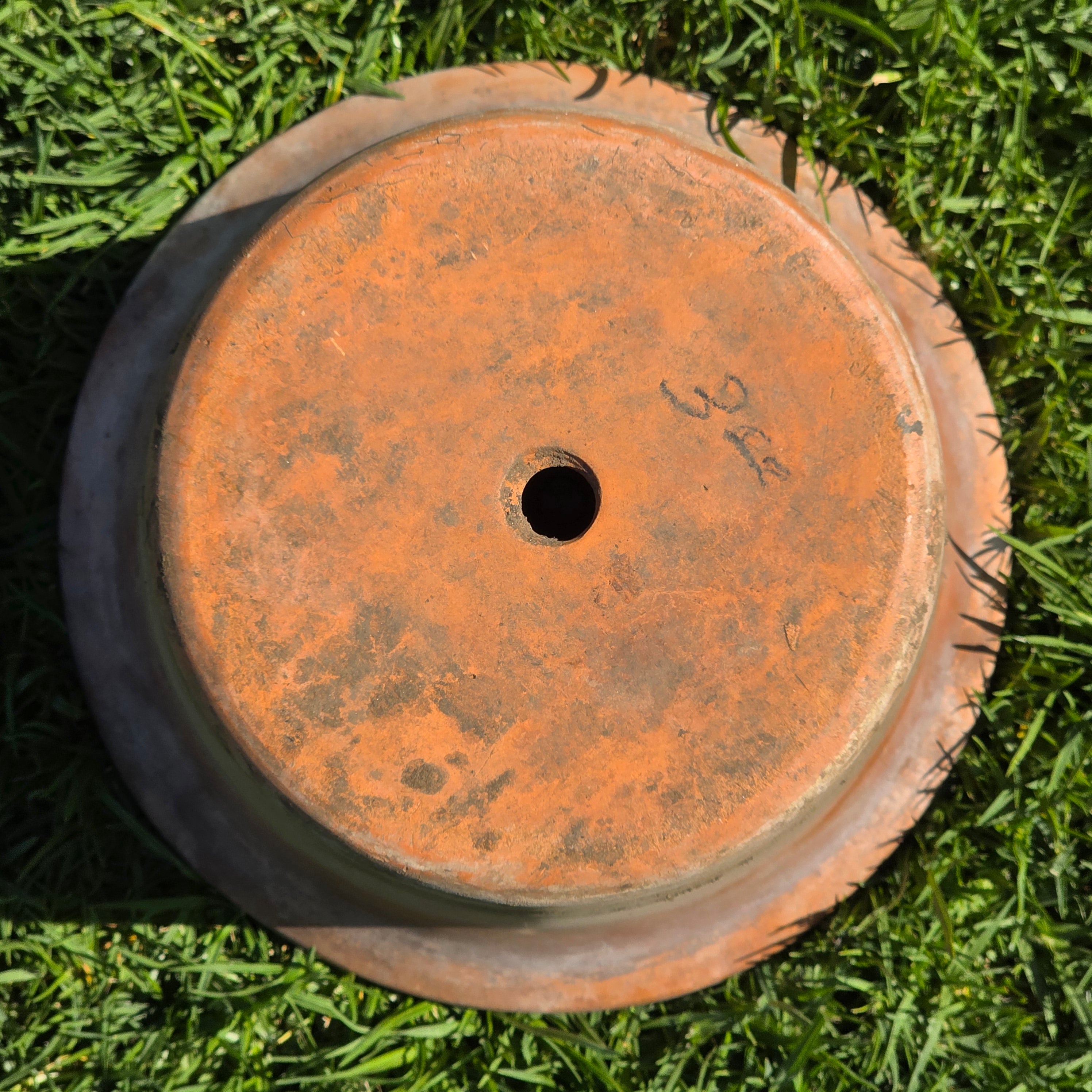 Vintage Terracotta Garden Planter Pot Weathered Flower Plant Tapered Rim 11"