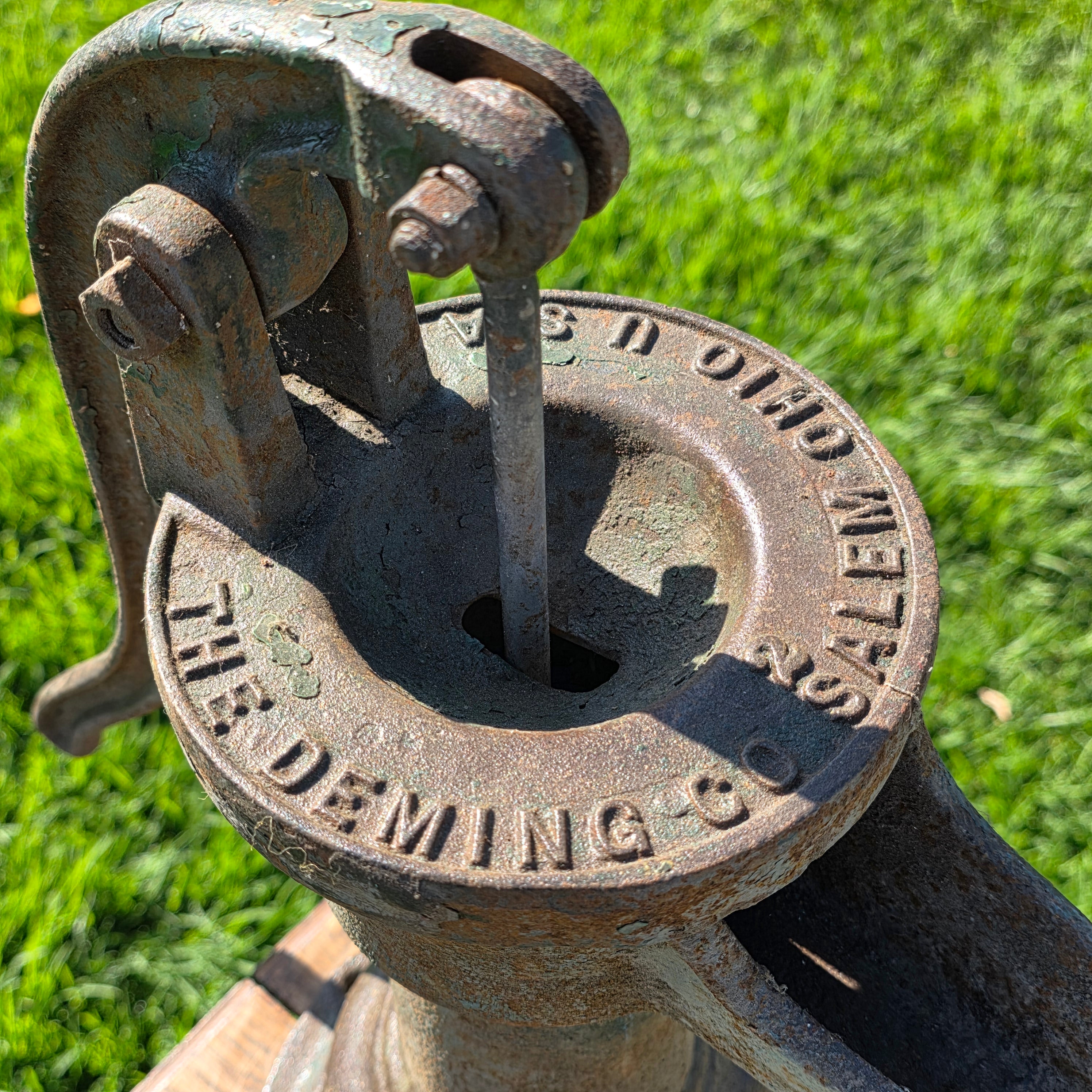 Antique 1890s The Deming Co Salem Ohio No 2 Cast Iron Water Pump Original Paint